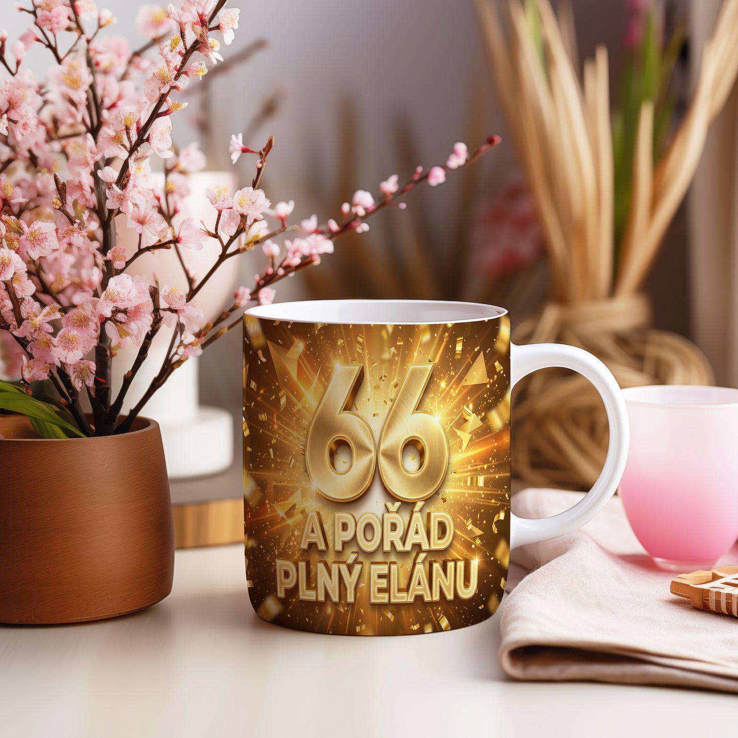 Narozeninový hrnek 66 let – A POŘÁD PLNÝ ELÁNU