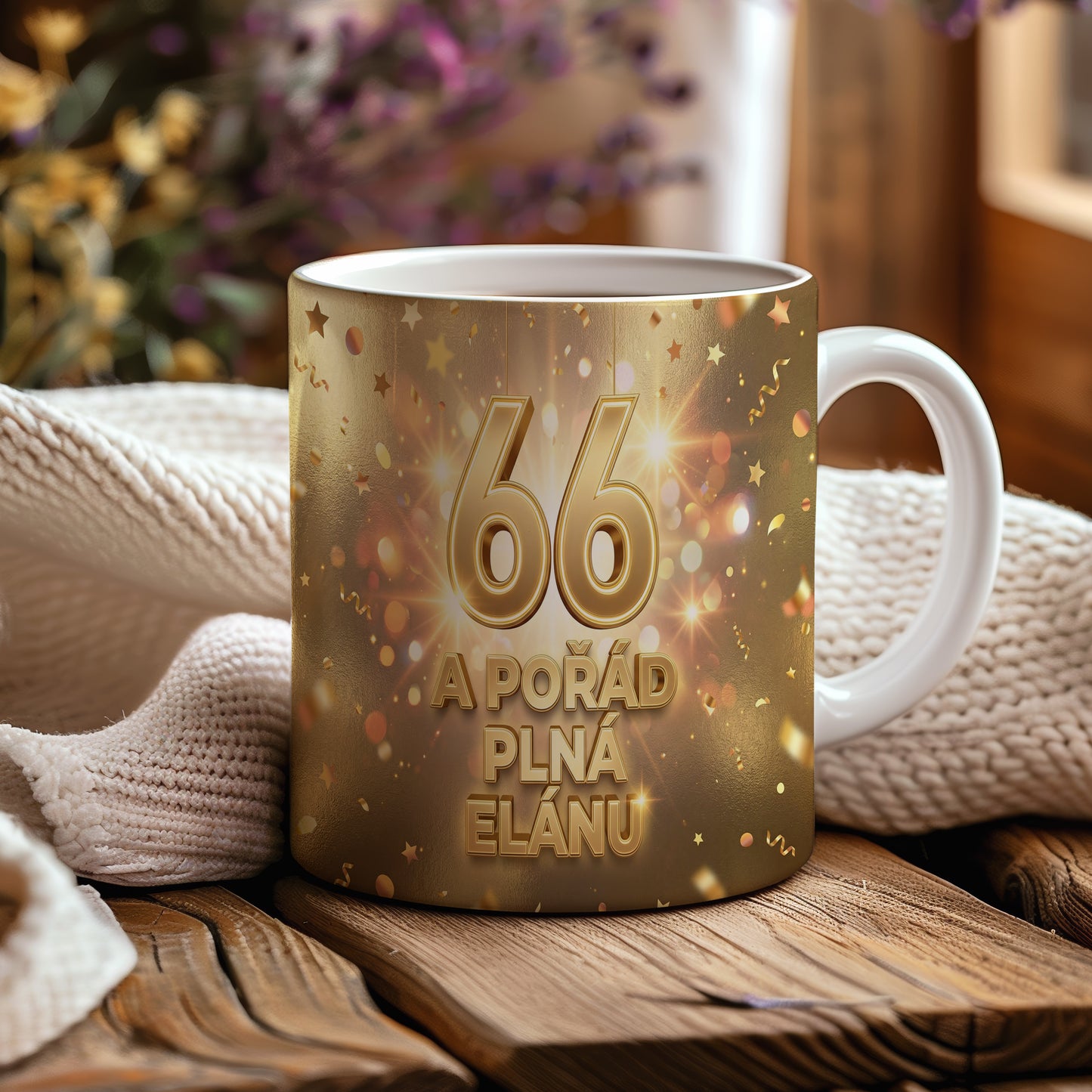 Narozeninový hrnek 66 let – A POŘÁD PLNÁ ELÁNU