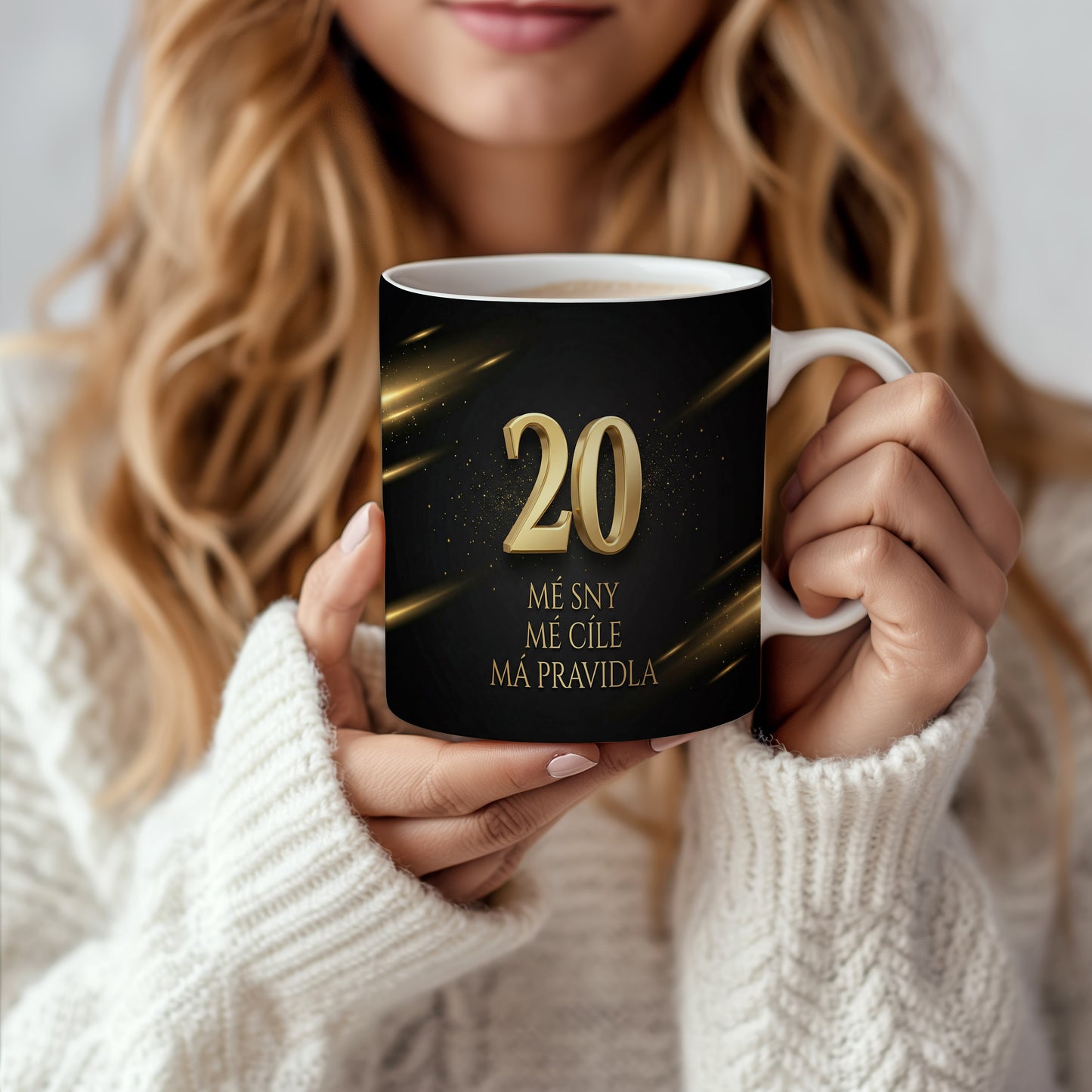 Narozeninový hrnek 20 let – MÉ SNY MÉ CÍLE MÁ PRAVIDLA