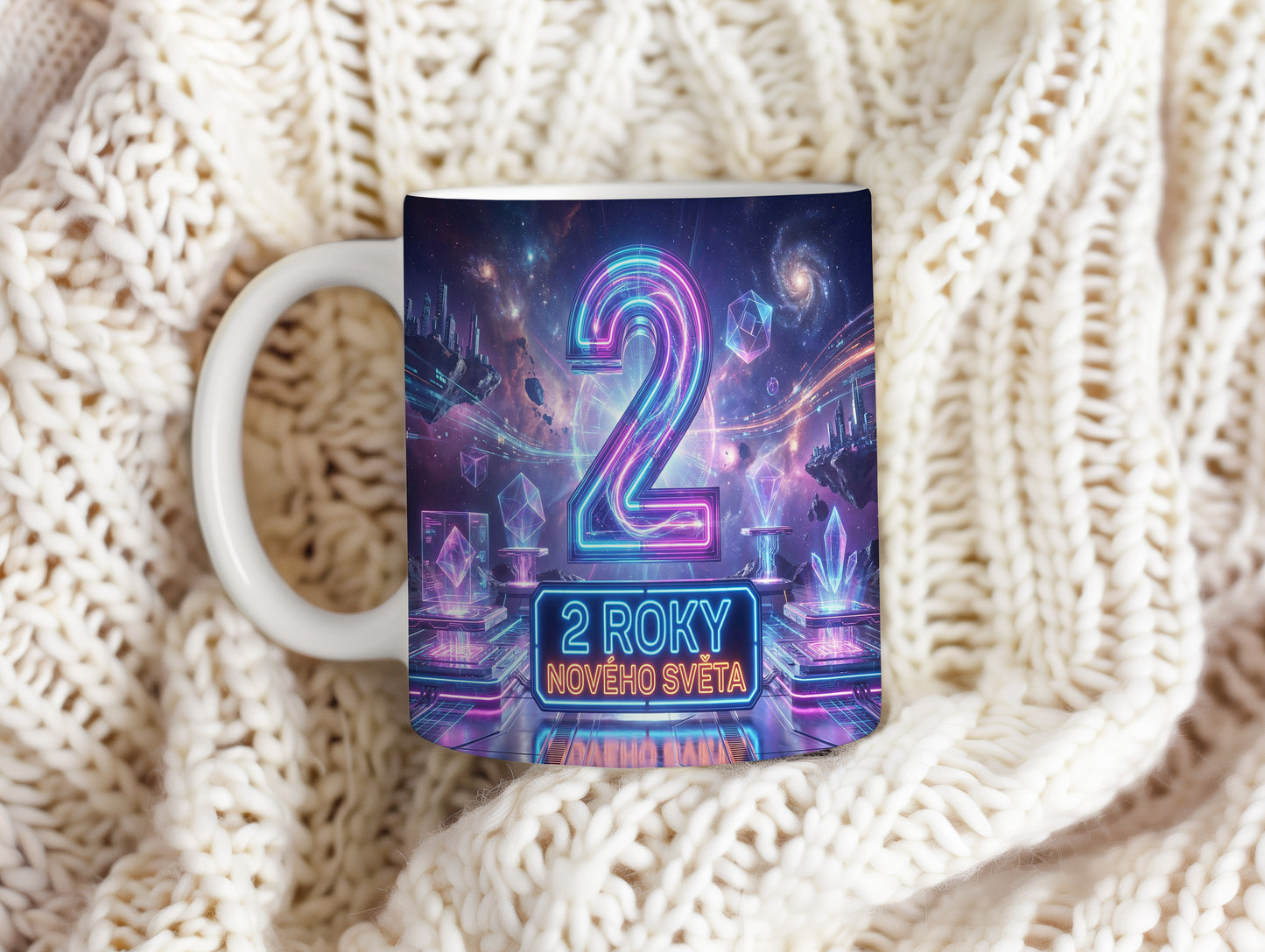 Narozeninový hrnek 2 roky – 2 ROKY NOVÉHO SVĚTA