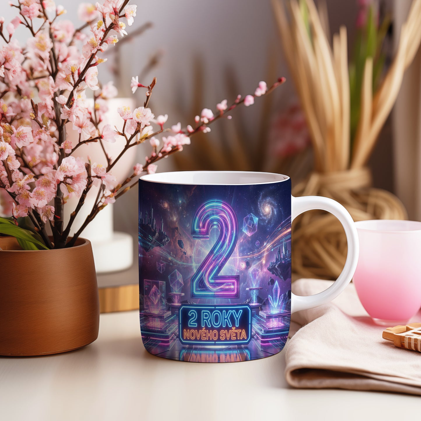 Narozeninový hrnek 2 roky – 2 ROKY NOVÉHO SVĚTA