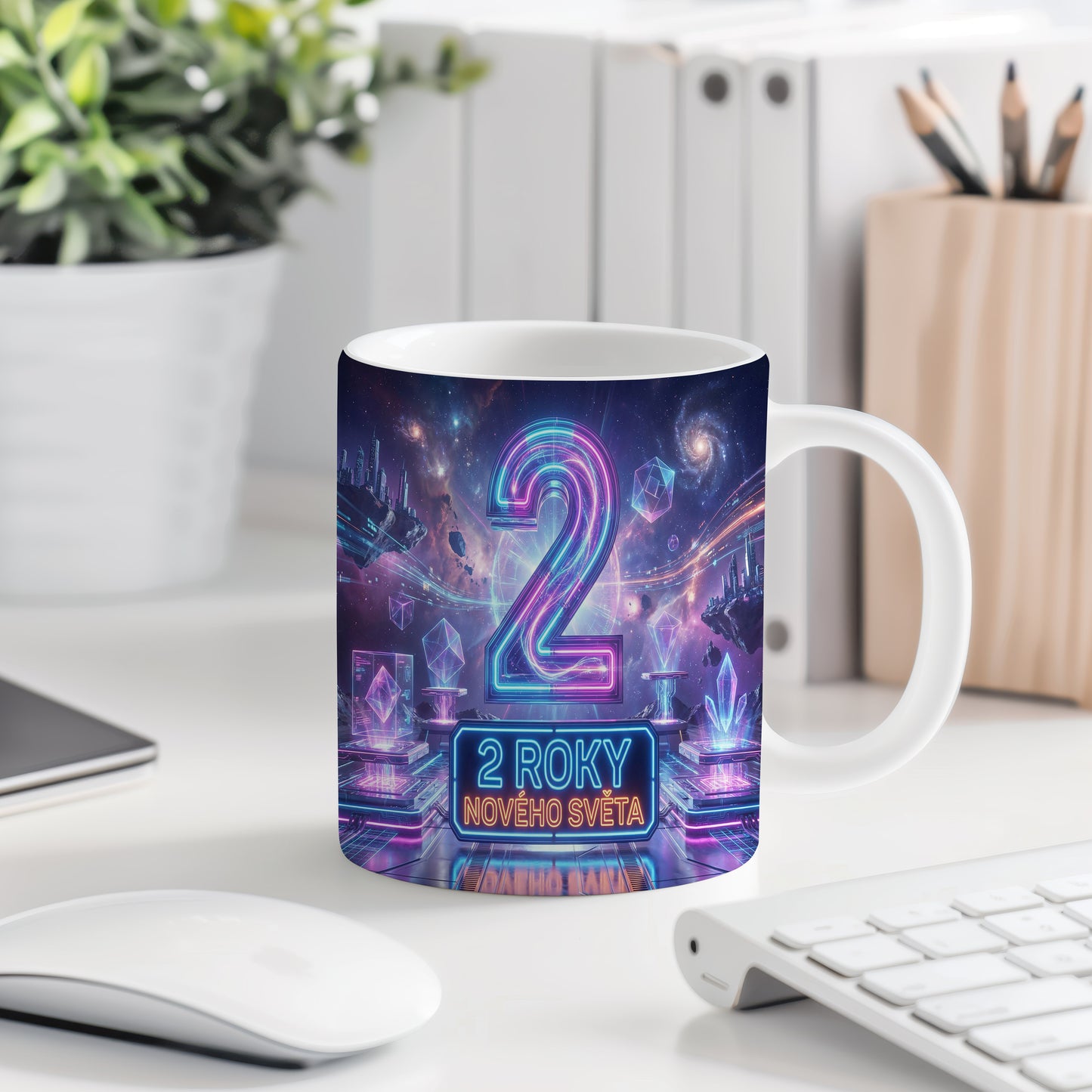 Narozeninový hrnek 2 roky – 2 ROKY NOVÉHO SVĚTA