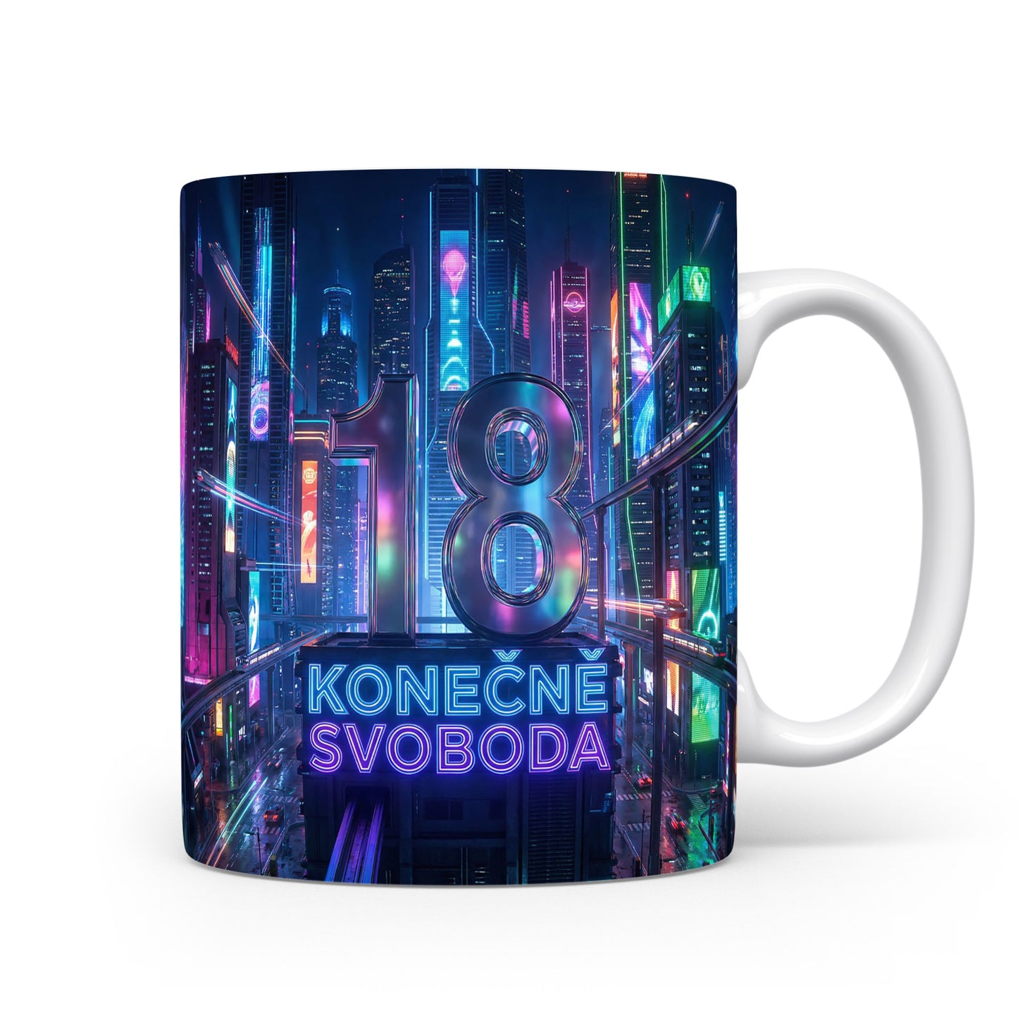 Hrnček s nápisem KONEČNĚ SVOBODA