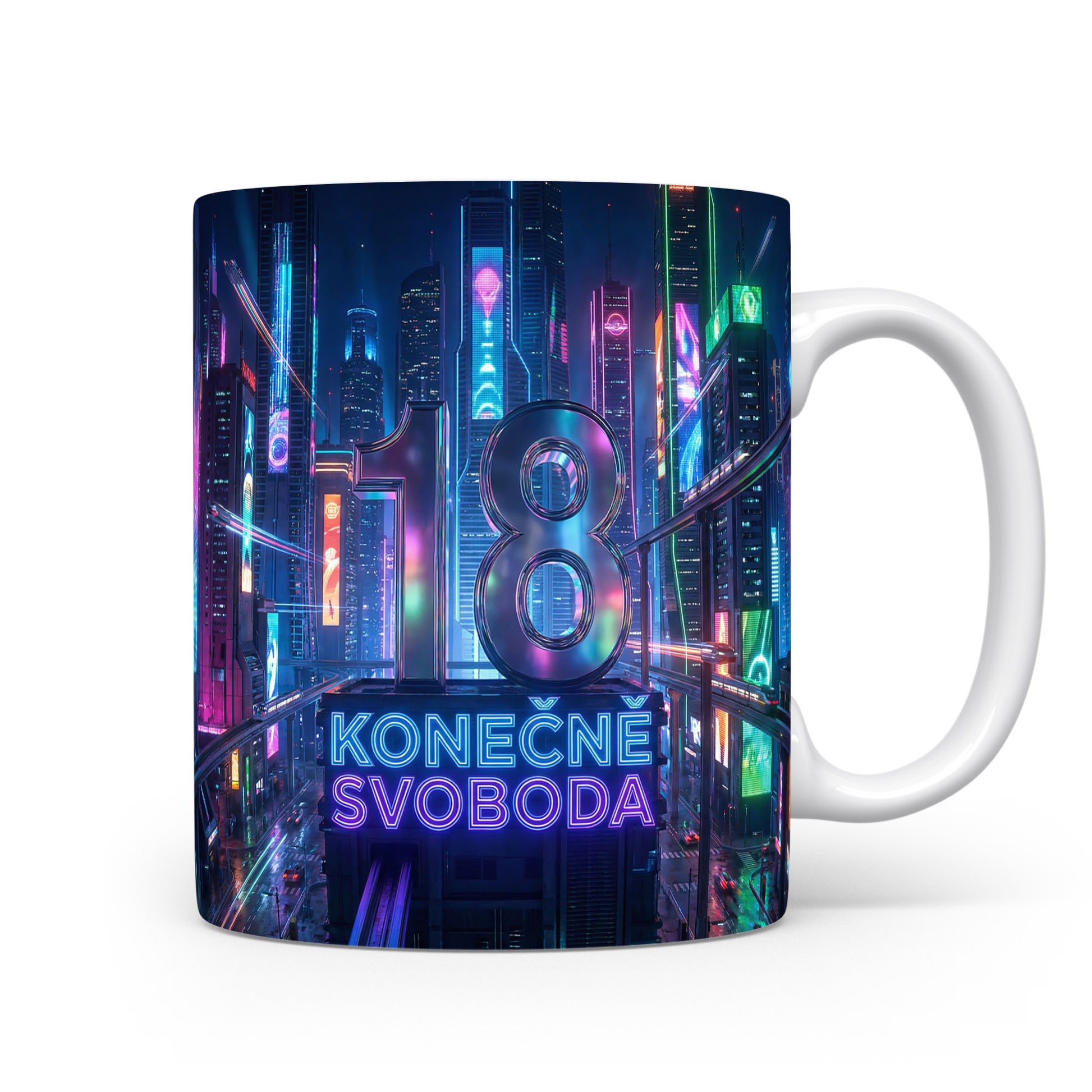 Hrnček s nápisem KONEČNĚ SVOBODA