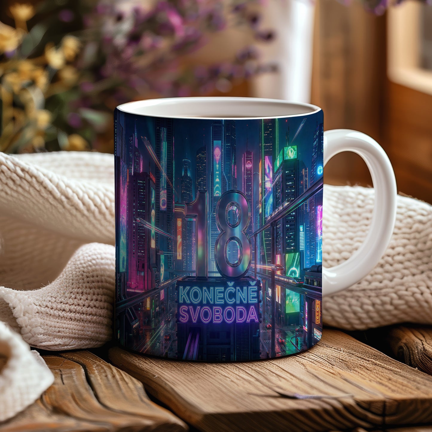 Narozeninový hrnek 18 let – KONEČNĚ SVOBODA