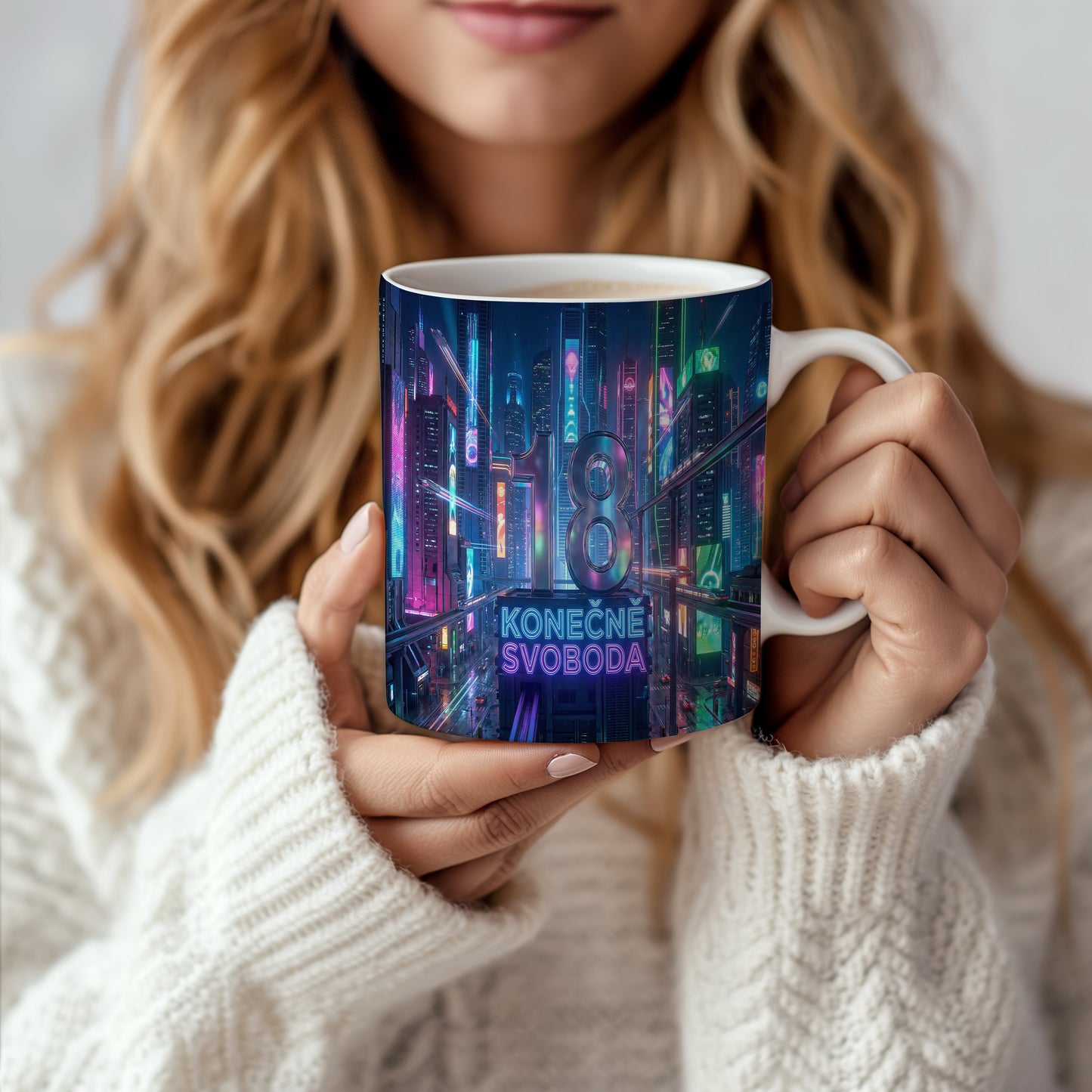 Narozeninový hrnek 18 let – KONEČNĚ SVOBODA