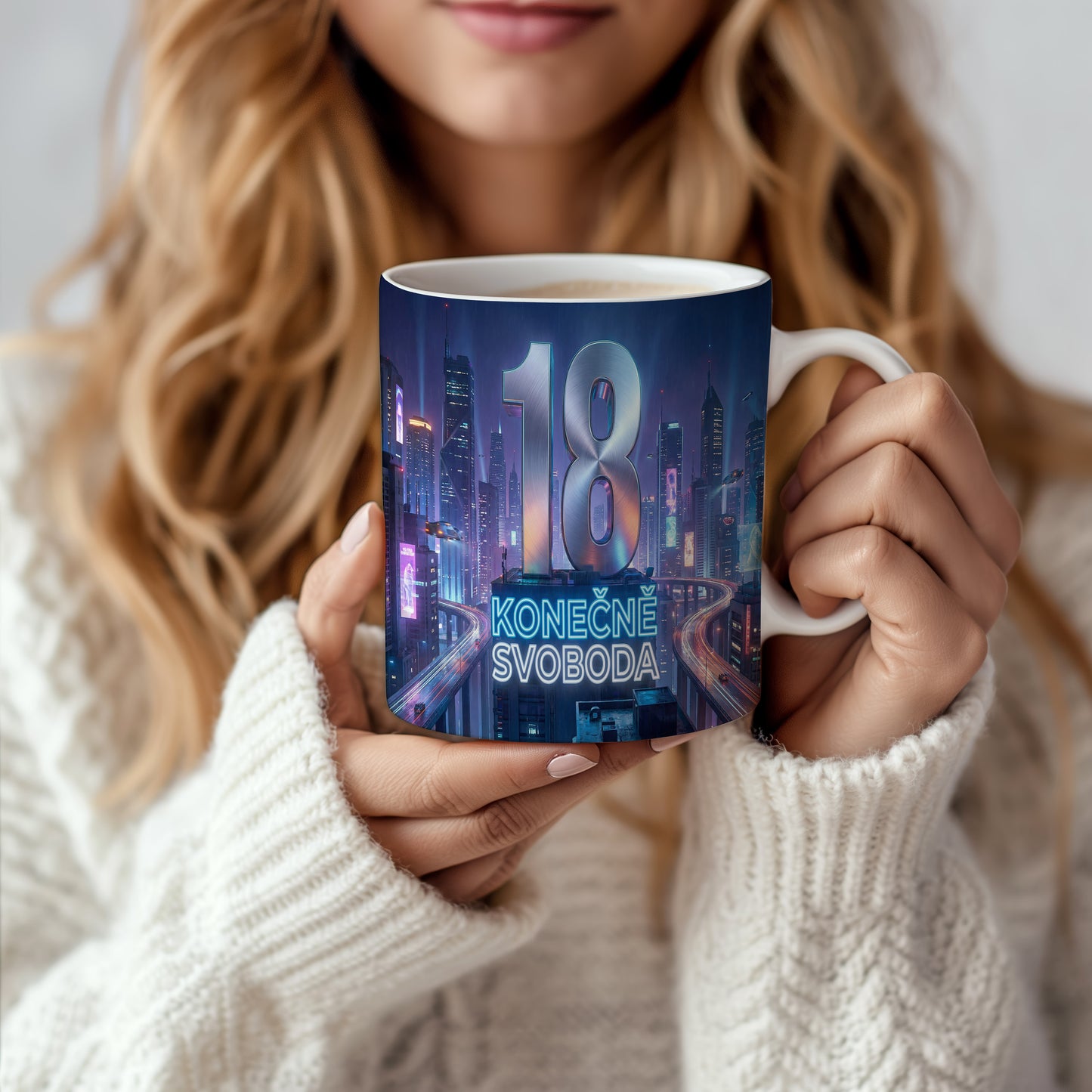 Narozeninový hrnek 18 let – KONEČNĚ SVOBODA