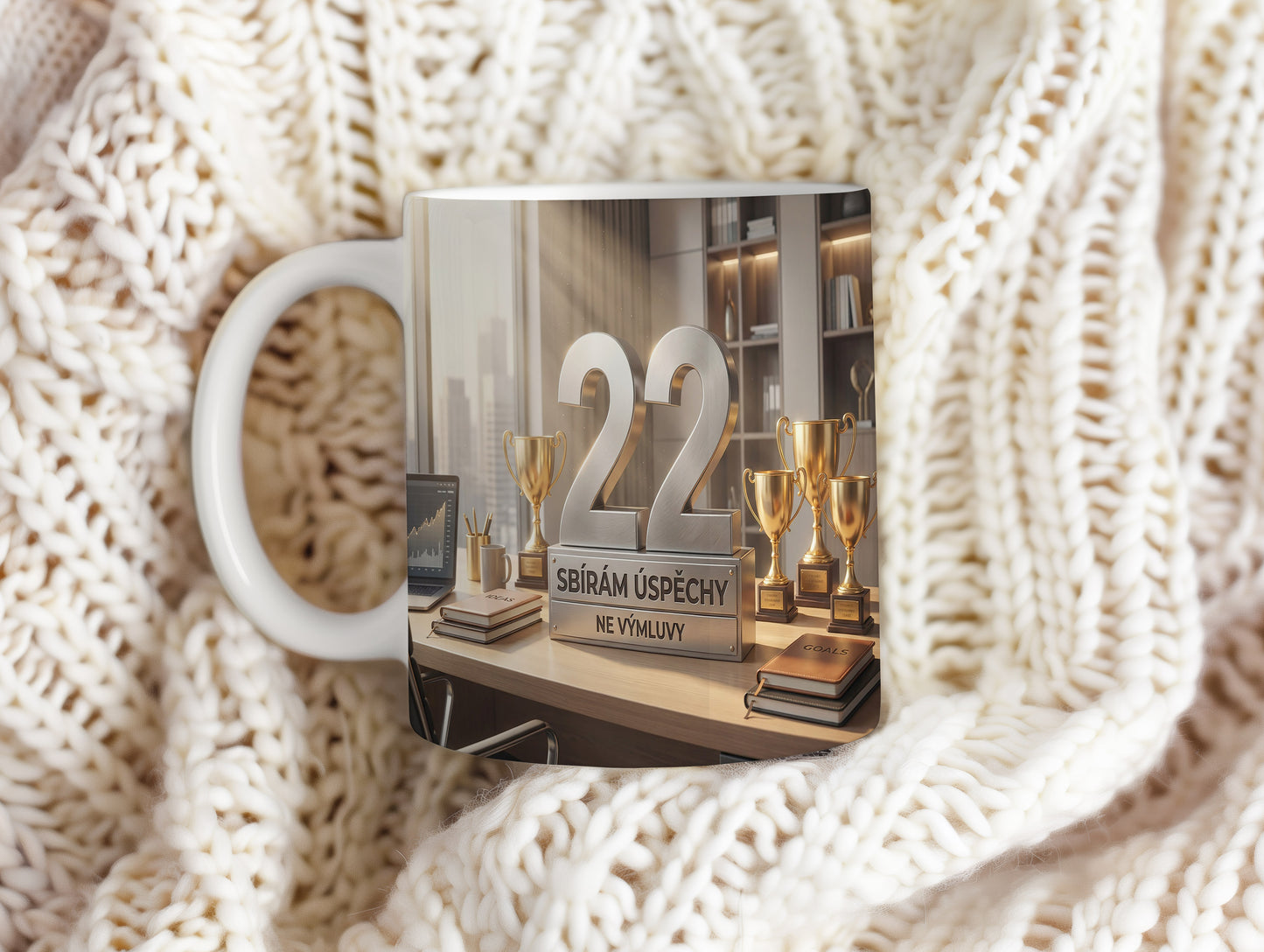 Narozeninový hrnek 22 let – SBÍRÁM ÚSPĚCHY NE VÝMLUVY