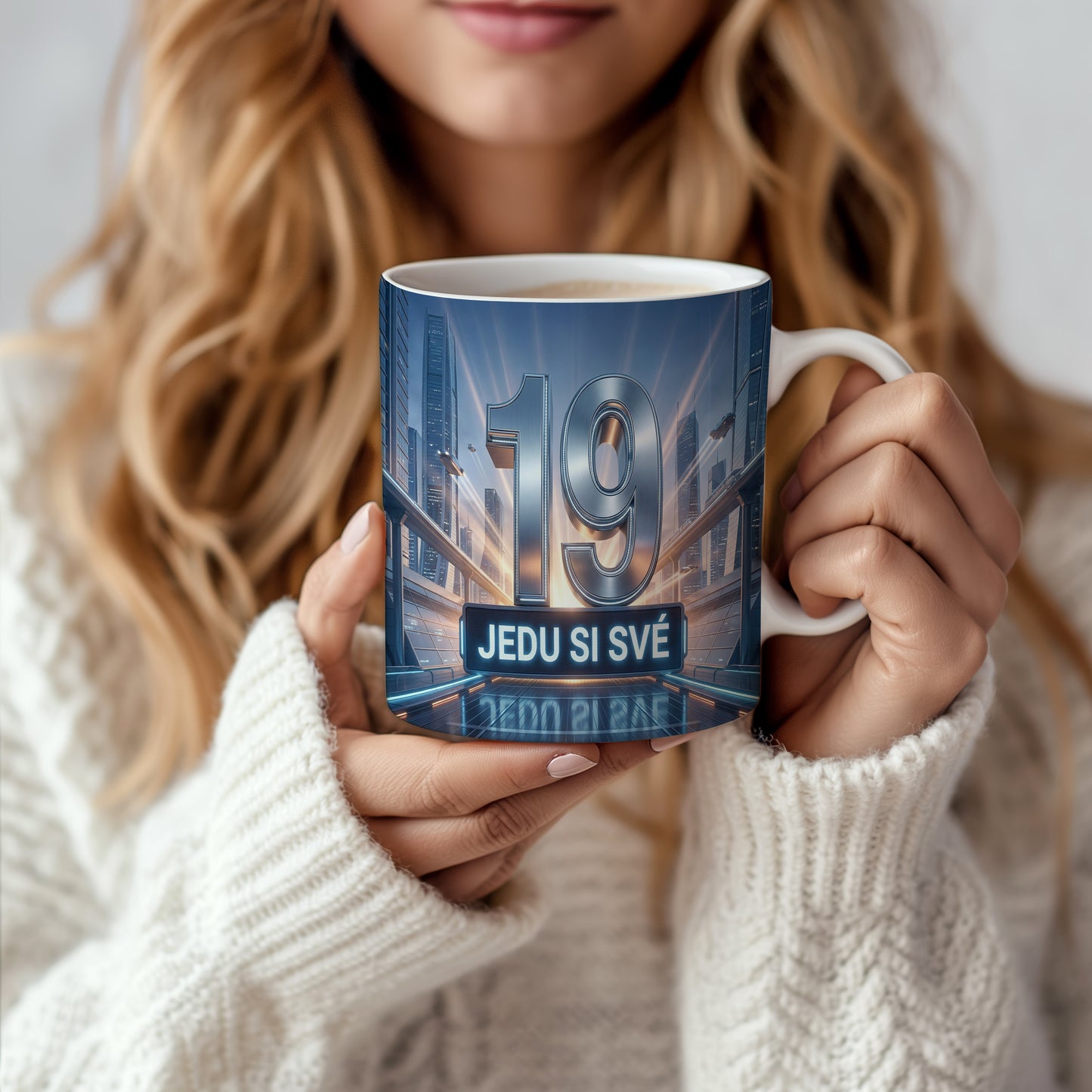 Narozeninový hrnek 19 let – JEDU SI SVÉ