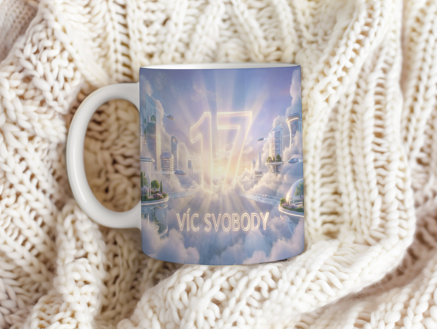Narozeninový hrnek 17 let – VÍC SVOBODY