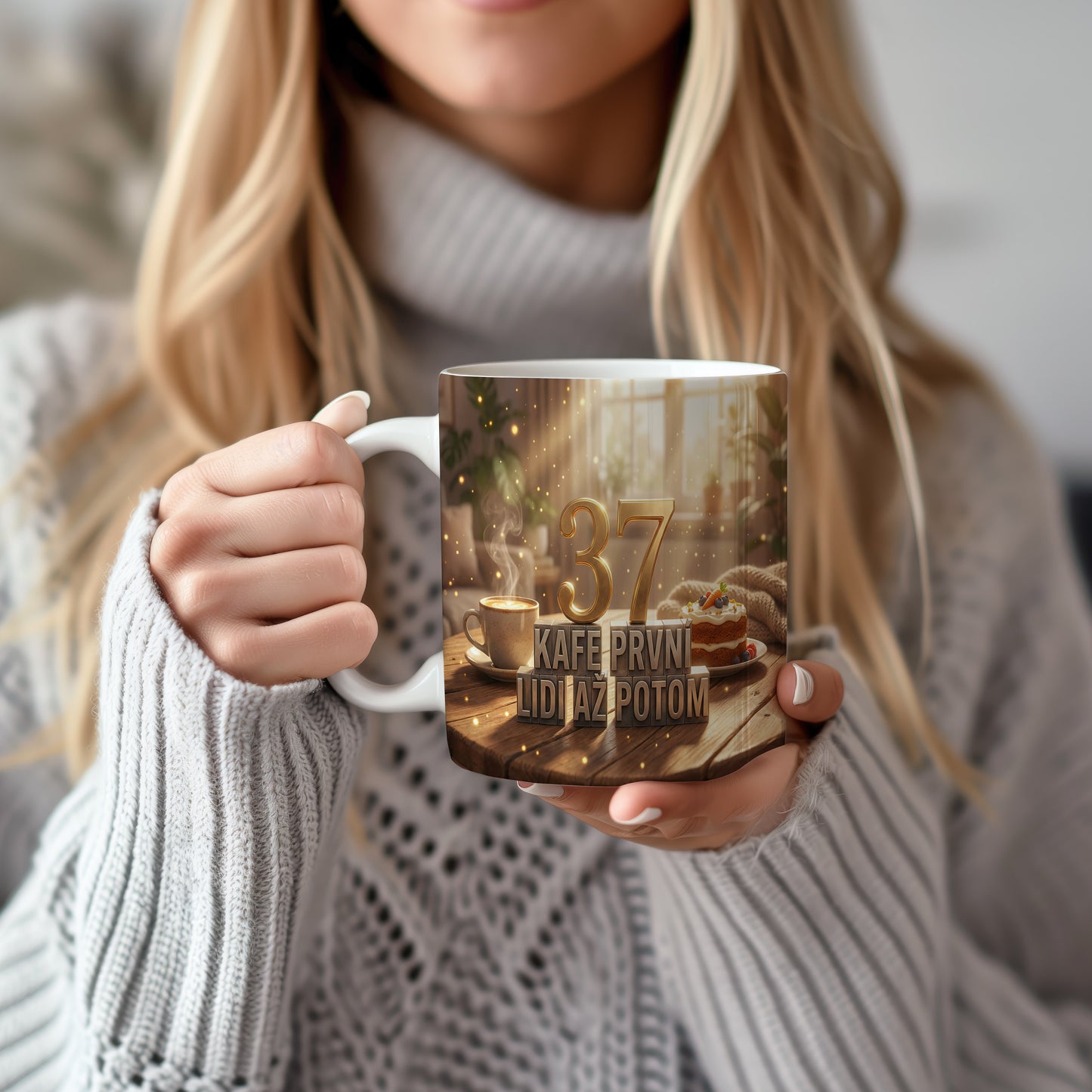 Narozeninový hrnek 37 let – KAFE PRVNÍ LIDI AŽ POTOM