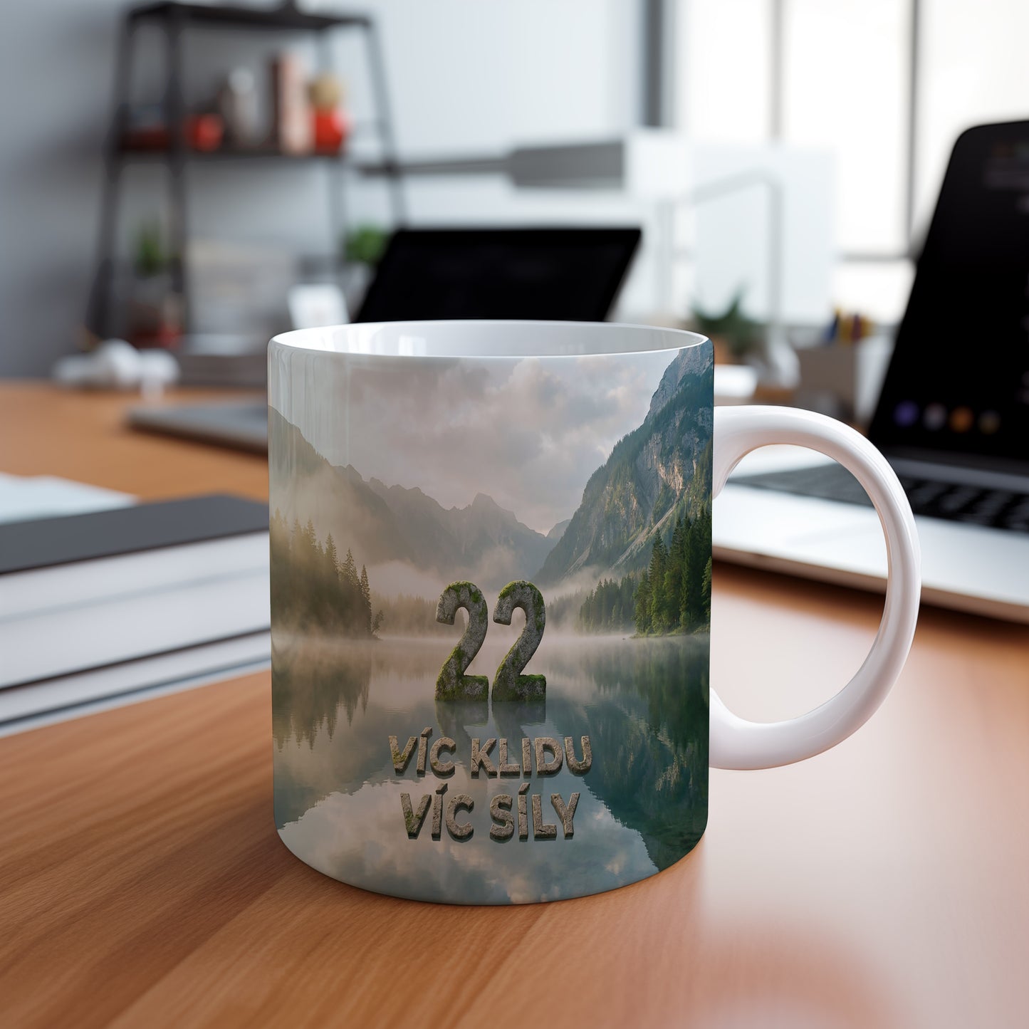 Narozeninový hrnek 22 let – VÍC KLIDU VÍC SÍLY