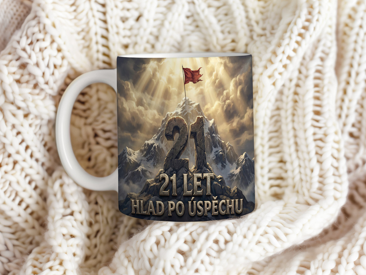 Narozeninový hrnek 21 let – HLAD PO ÚSPĚCHU