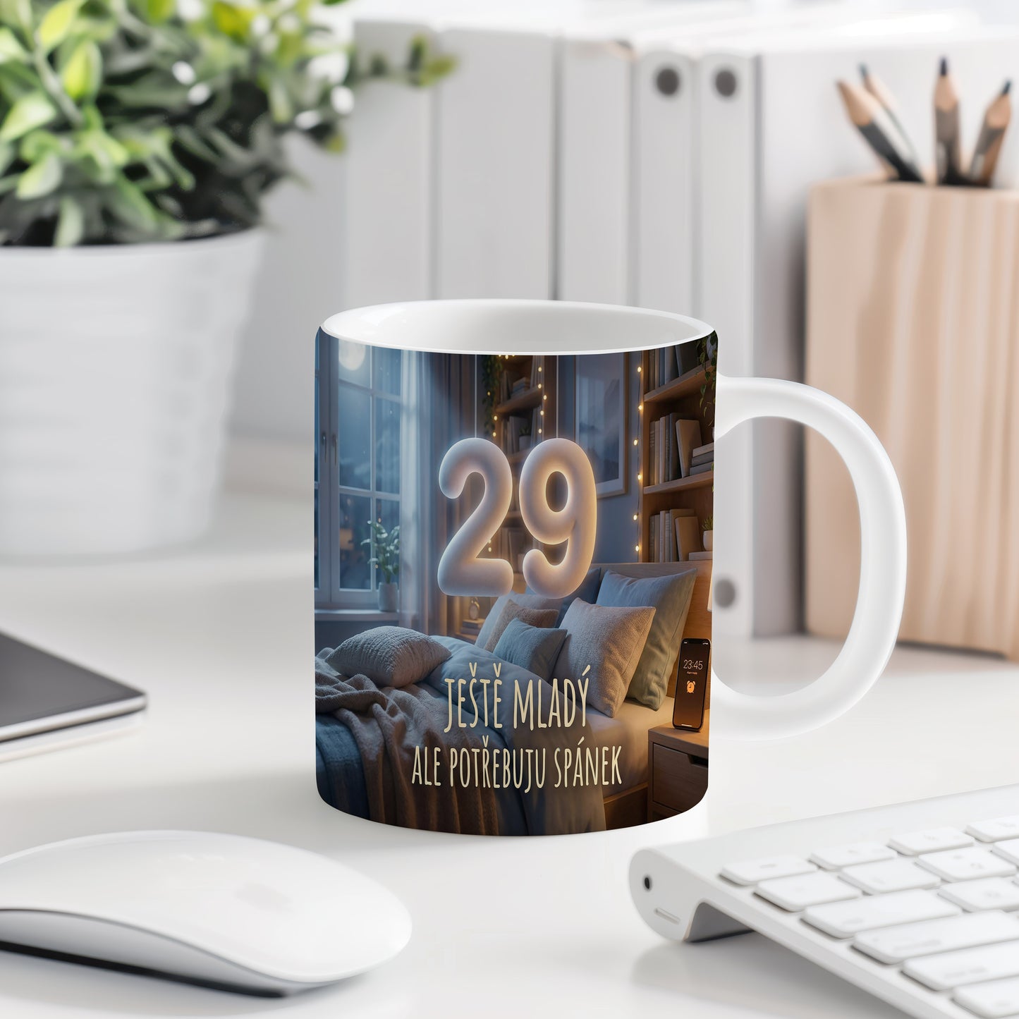 Narozeninový hrnek 29 let – JEŠTĚ MLADÝ ALE POTŘEBUJU SPÁNEK