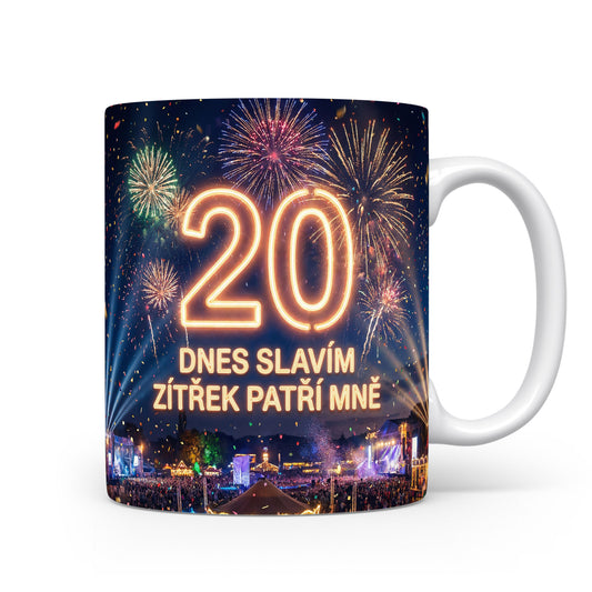 Narozeninový hrnek s věkem 20