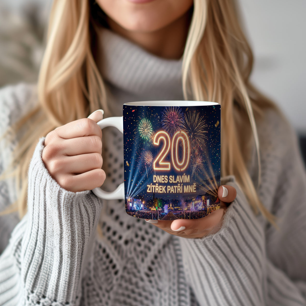 Narozeninový hrnek 20 let – DNES SLAVÍM ZÍTŘEK PATŘÍ MNĚ
