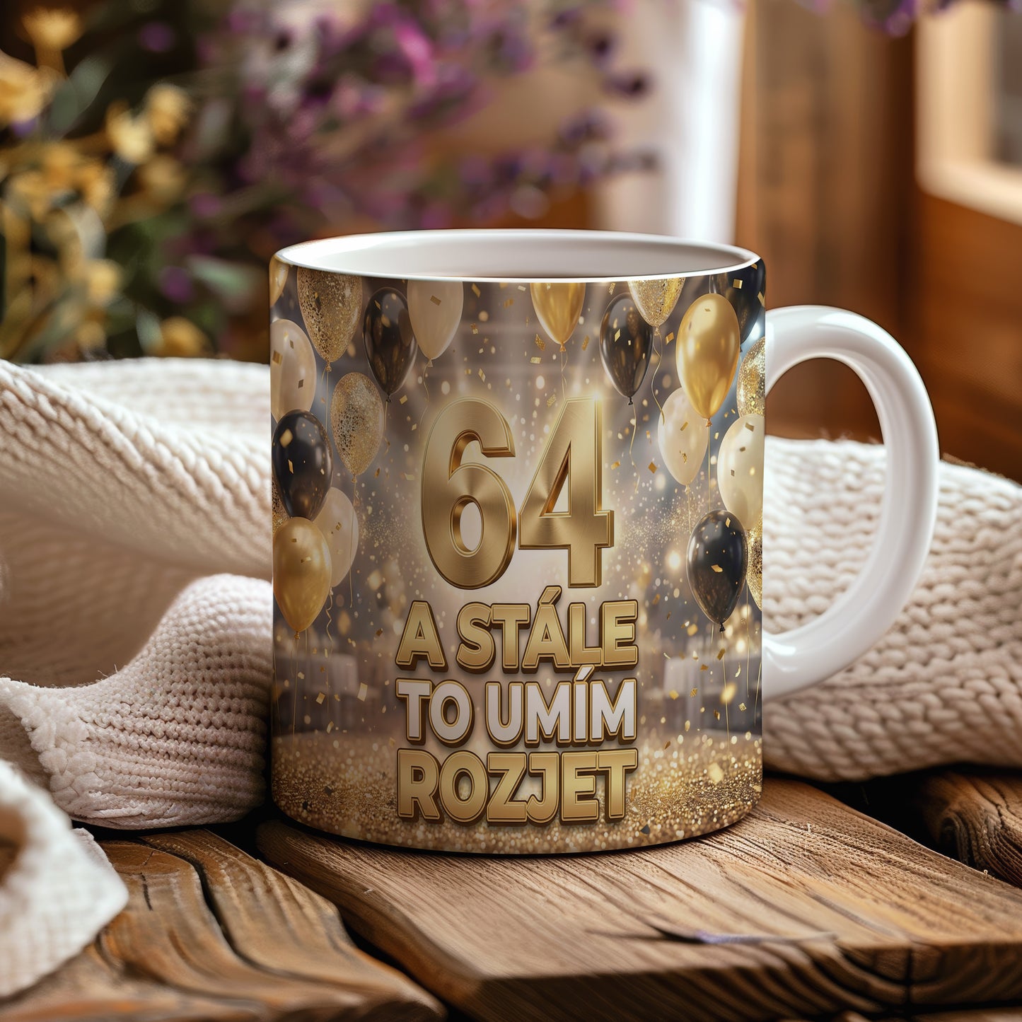 Narozeninový hrnek 64 let – A STÁLE TO UMÍM ROZJET