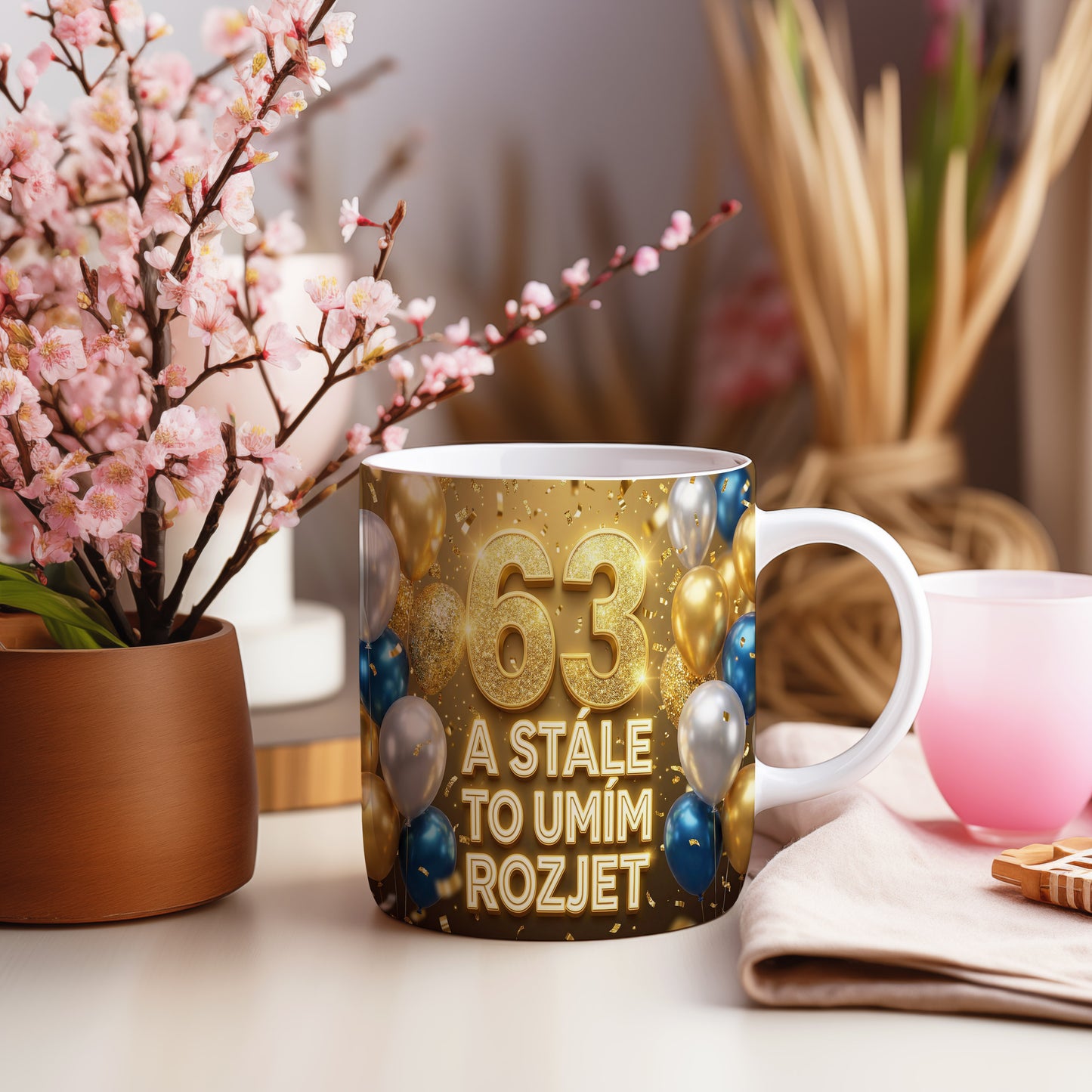 Narozeninový hrnek 63 let – A STÁLE TO UMÍM ROZJET