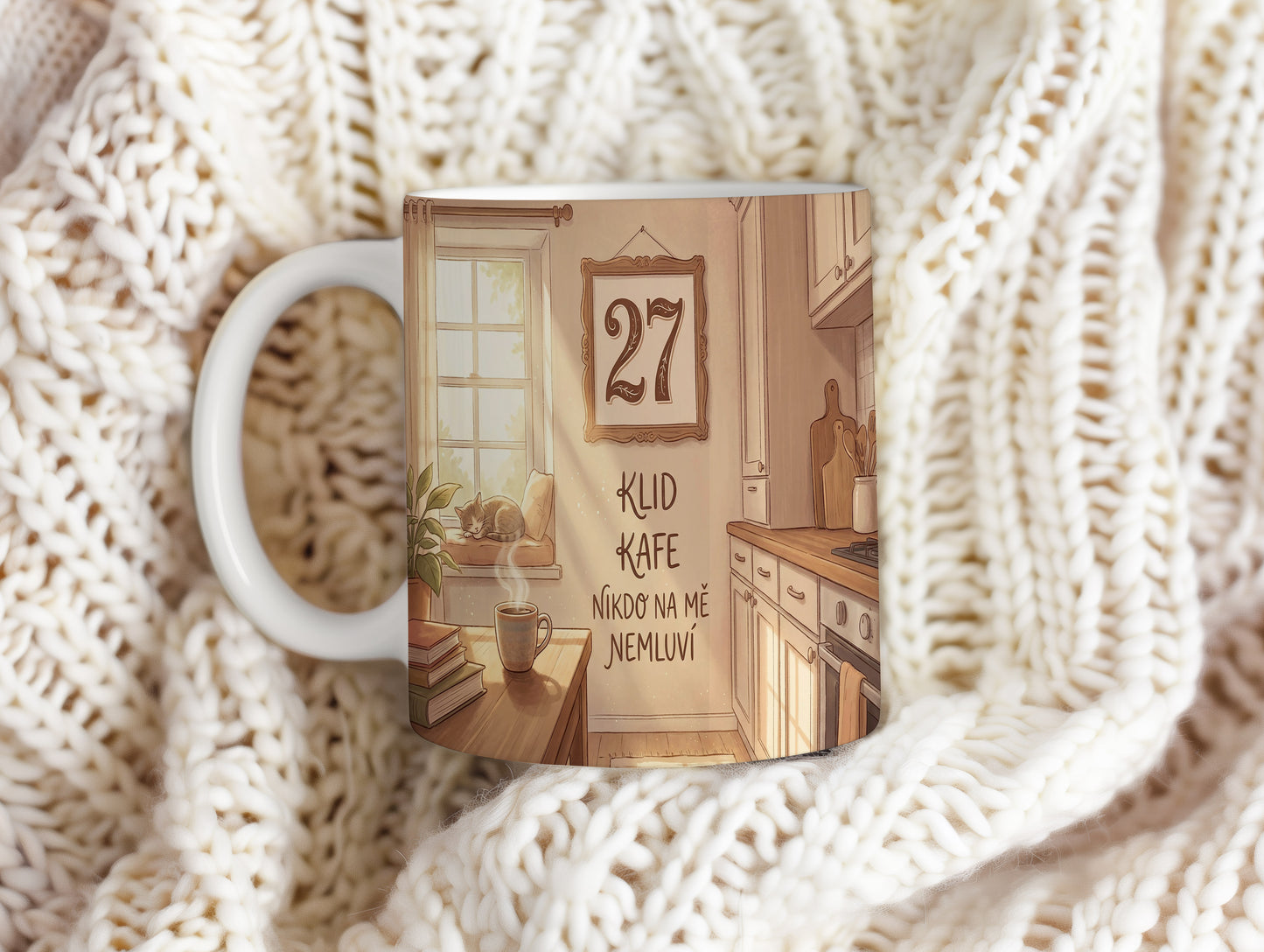 Narozeninový hrnek 27 let – KLID KAFE NIKDO NA MĚ NEMLUVÍ