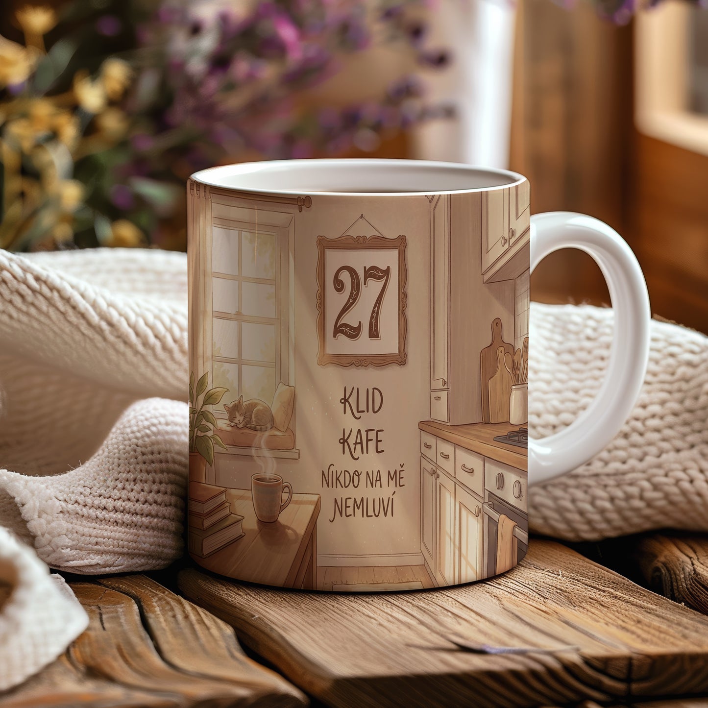 Narozeninový hrnek 27 let – KLID KAFE NIKDO NA MĚ NEMLUVÍ