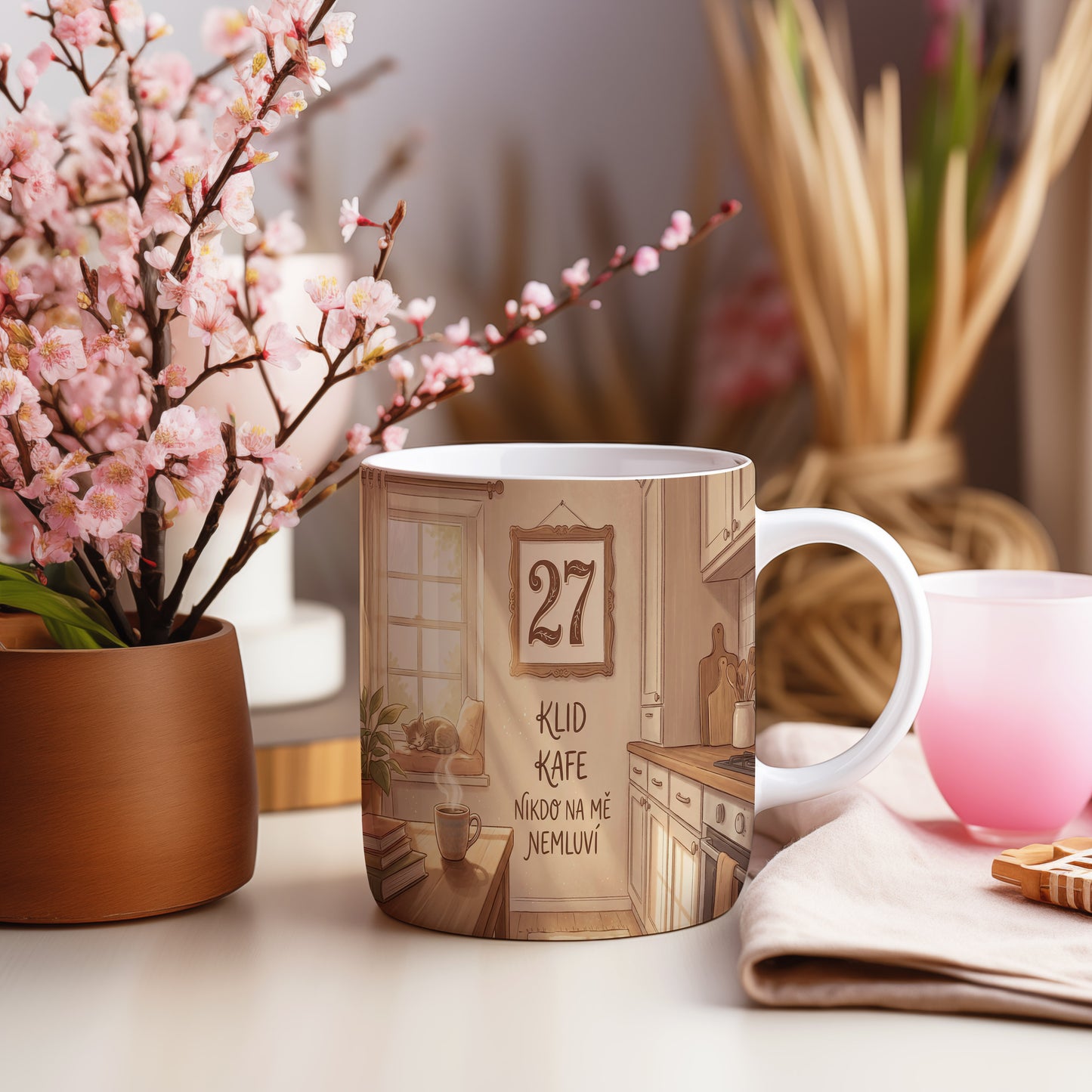 Narozeninový hrnek 27 let – KLID KAFE NIKDO NA MĚ NEMLUVÍ