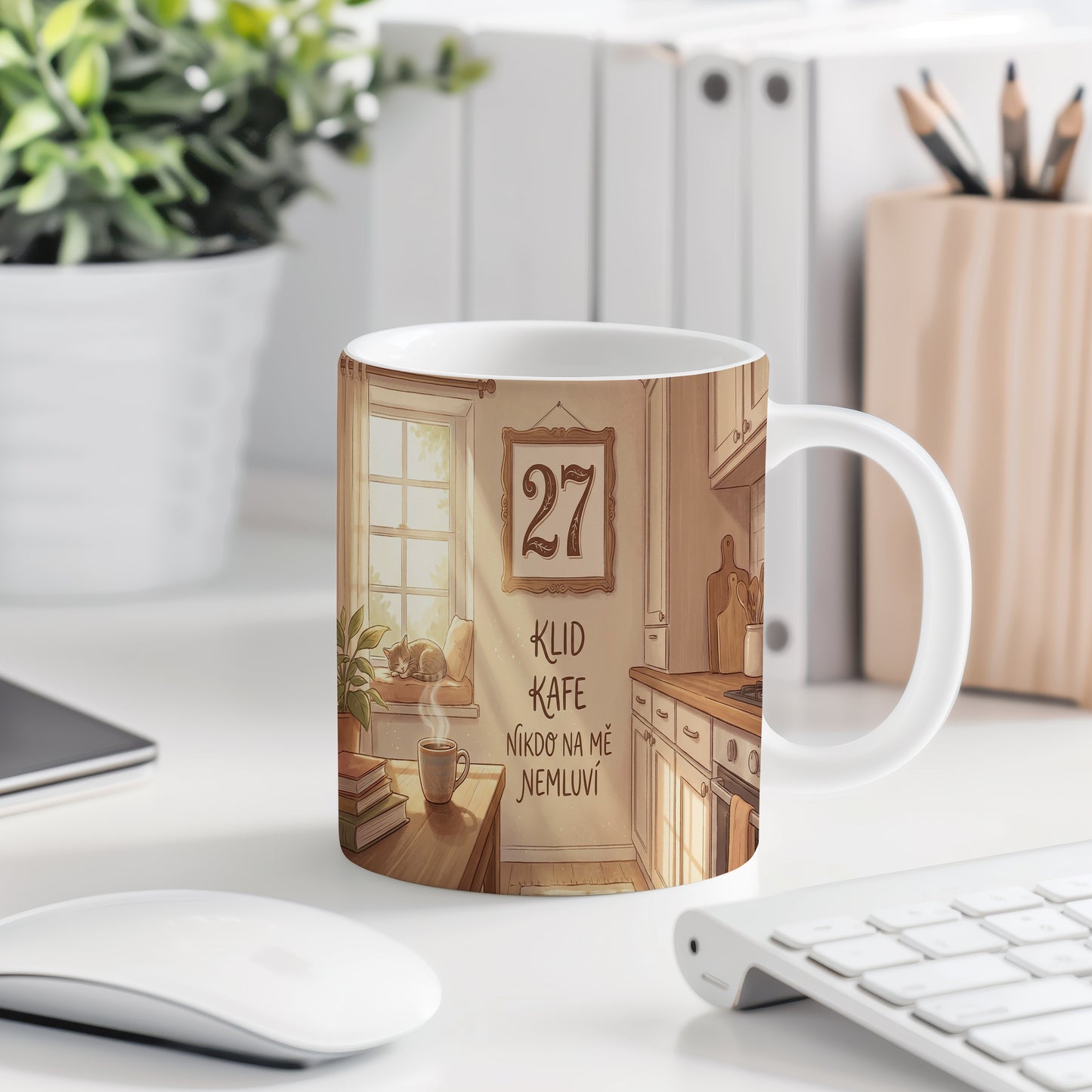 Narozeninový hrnek 27 let – KLID KAFE NIKDO NA MĚ NEMLUVÍ