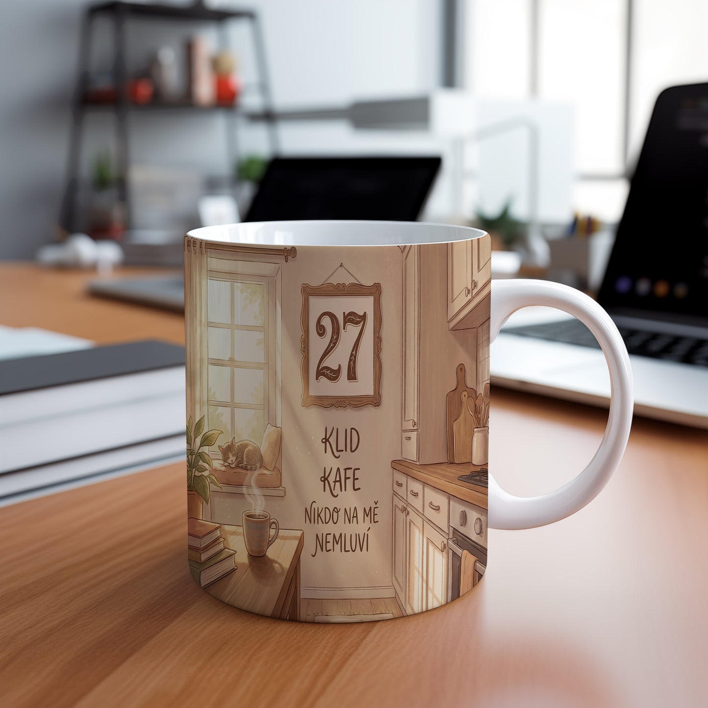 Narozeninový hrnek 27 let – KLID KAFE NIKDO NA MĚ NEMLUVÍ