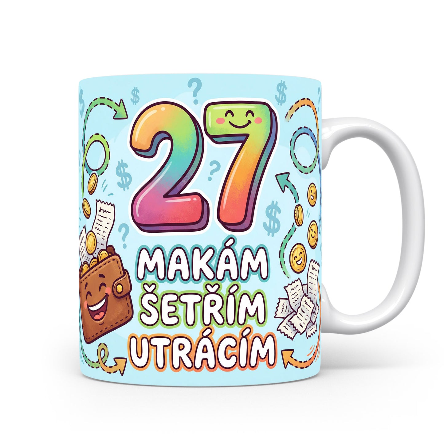 Narozeninový hrnek s číslem 27 a sloganem