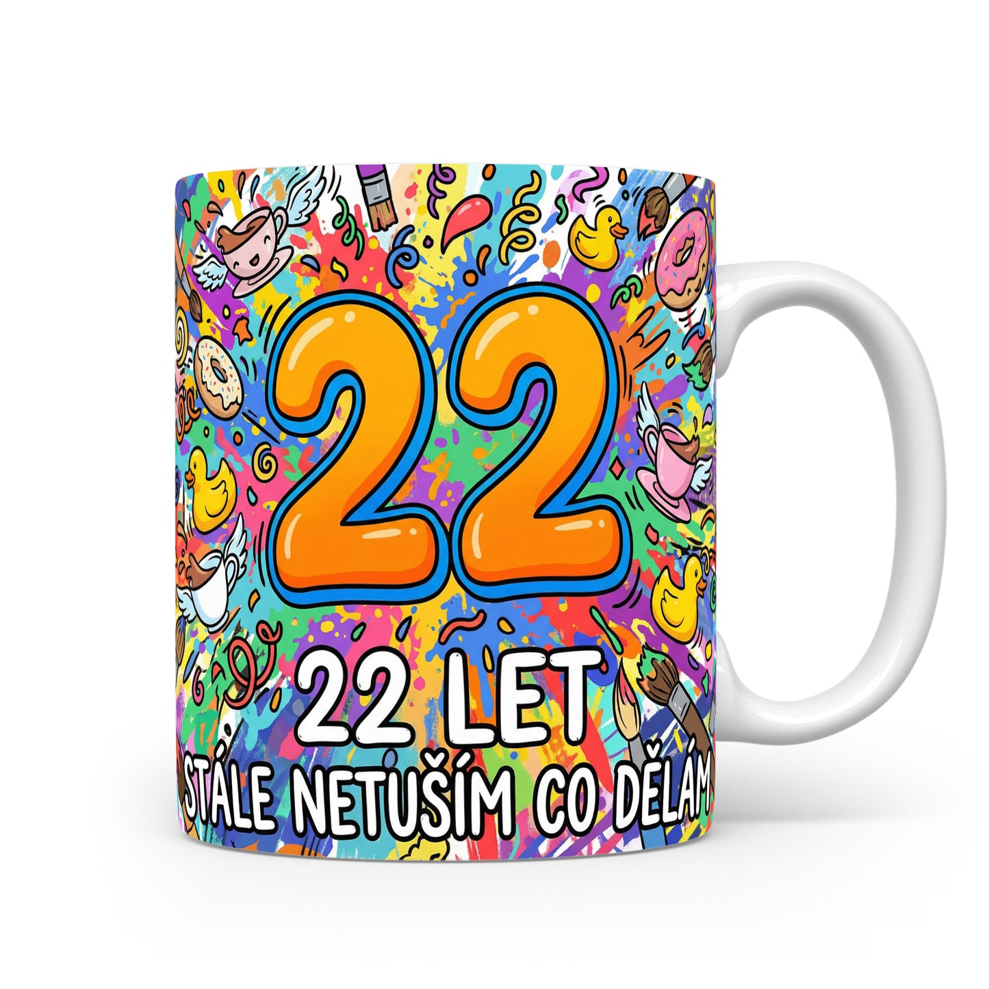 Hrnček s číslem 22 a nápisem