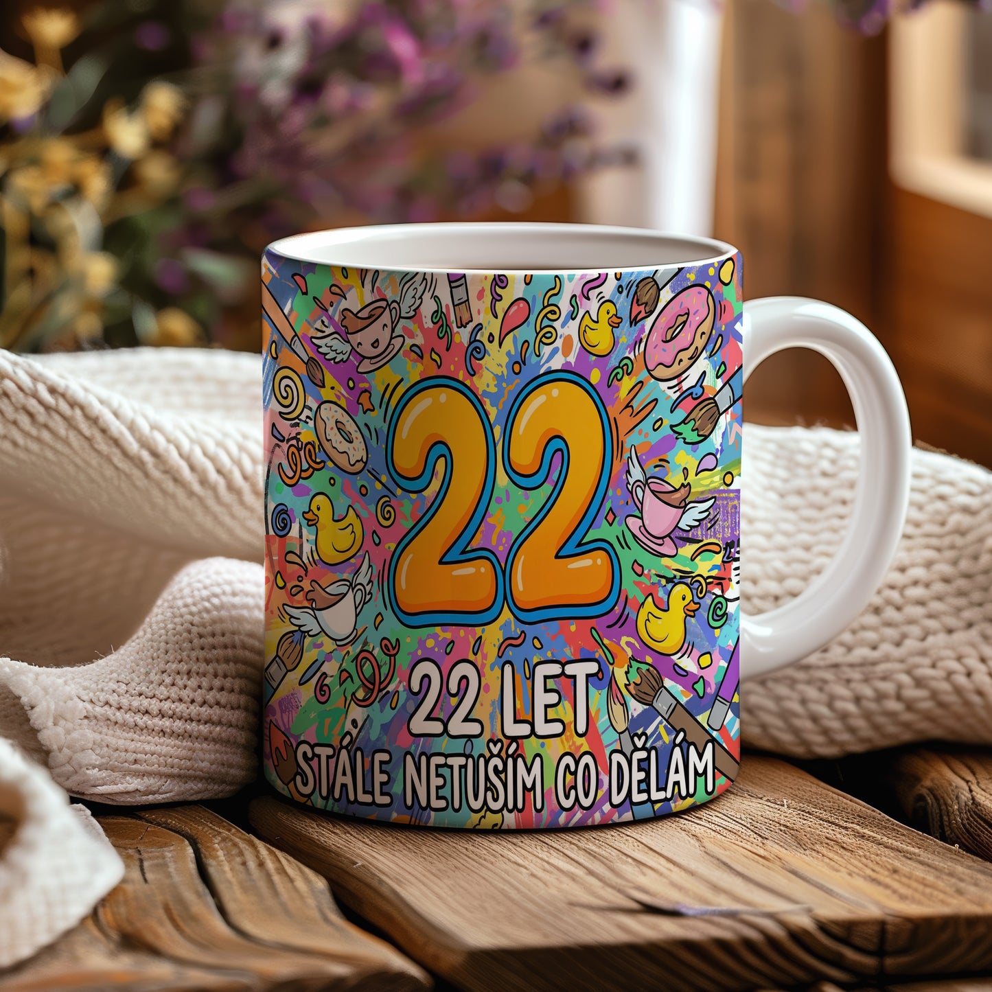Narozeninový hrnek 22 let – STÁLE NETUŠÍM CO DĚLÁM
