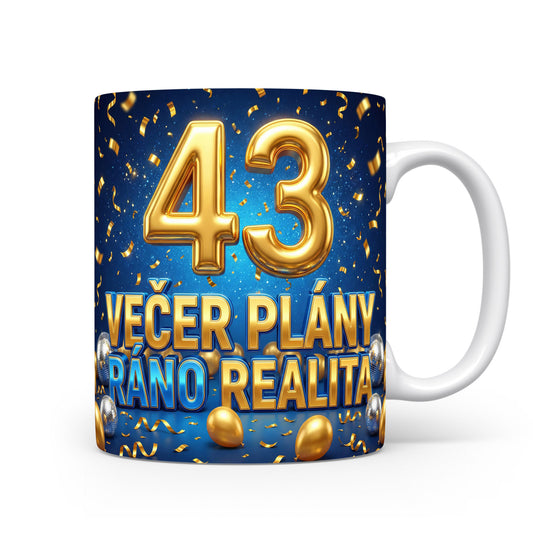 Narozeninový hrnek s číslem 43