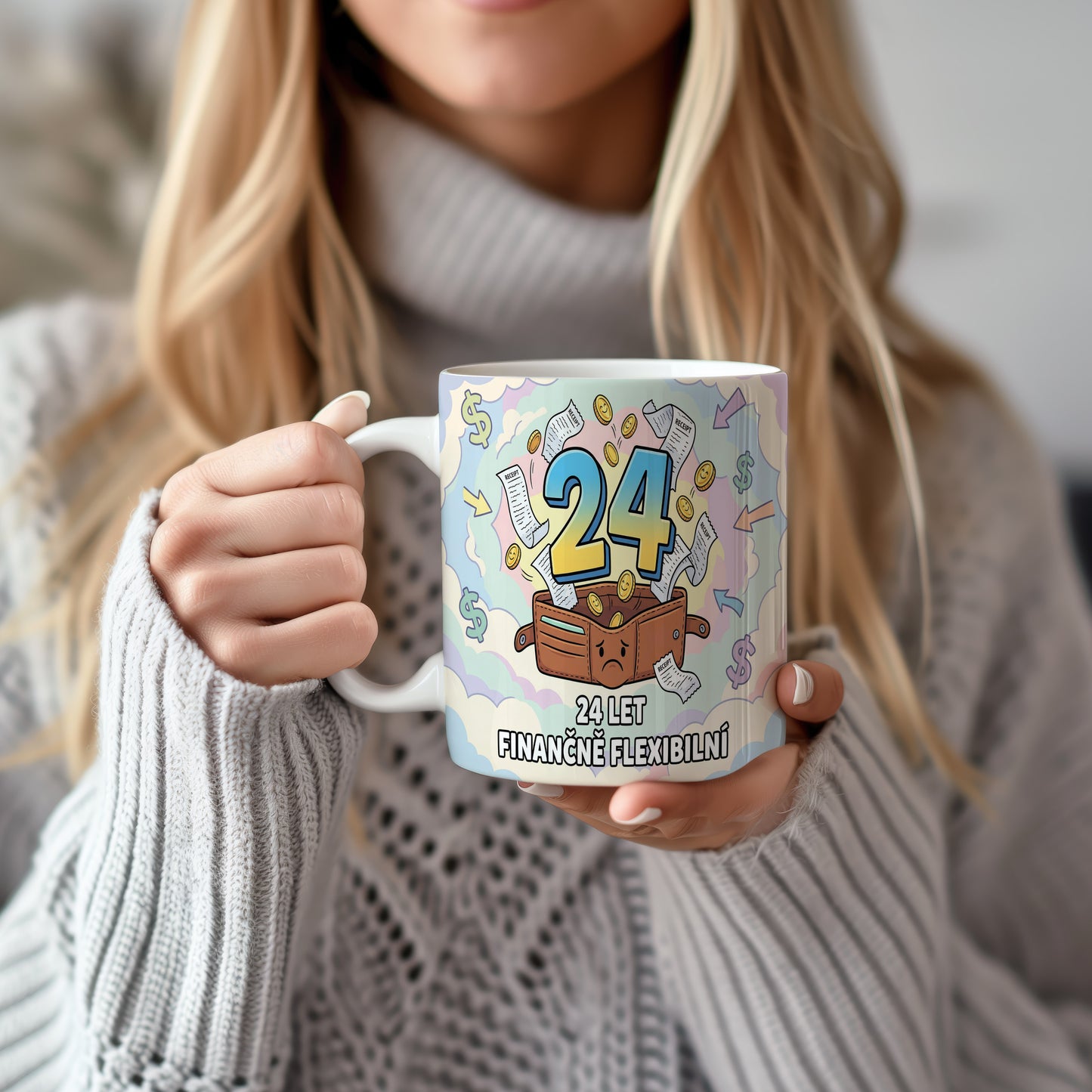 Narozeninový hrnek 24 let – 24 LET FINANČNĚ FLEXIBILNÍ