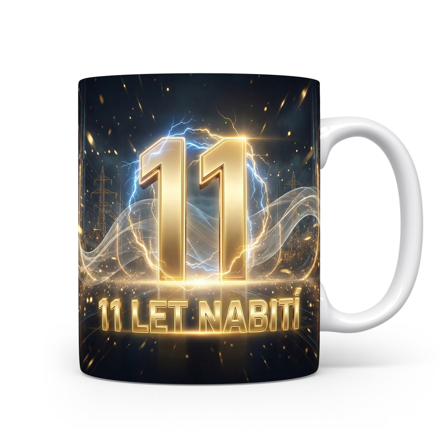 Hrnček s nápisem 11 let nabití