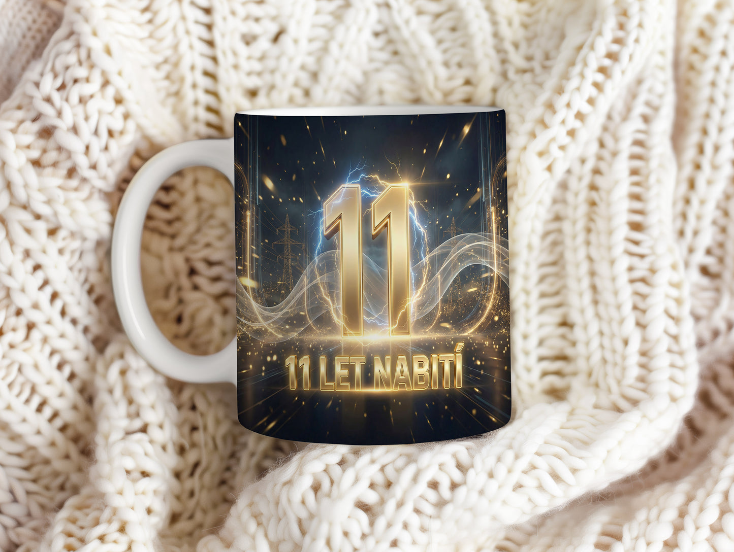 Narozeninový hrnek 11 let – 11 LET NABITÍ