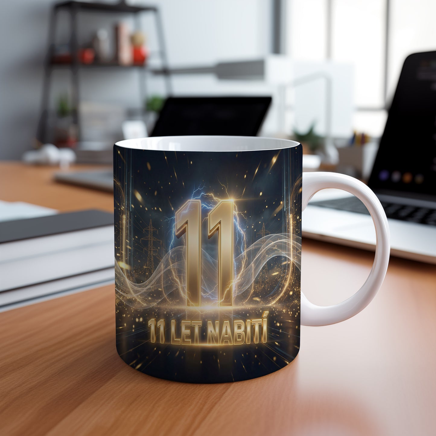 Narozeninový hrnek 11 let – 11 LET NABITÍ