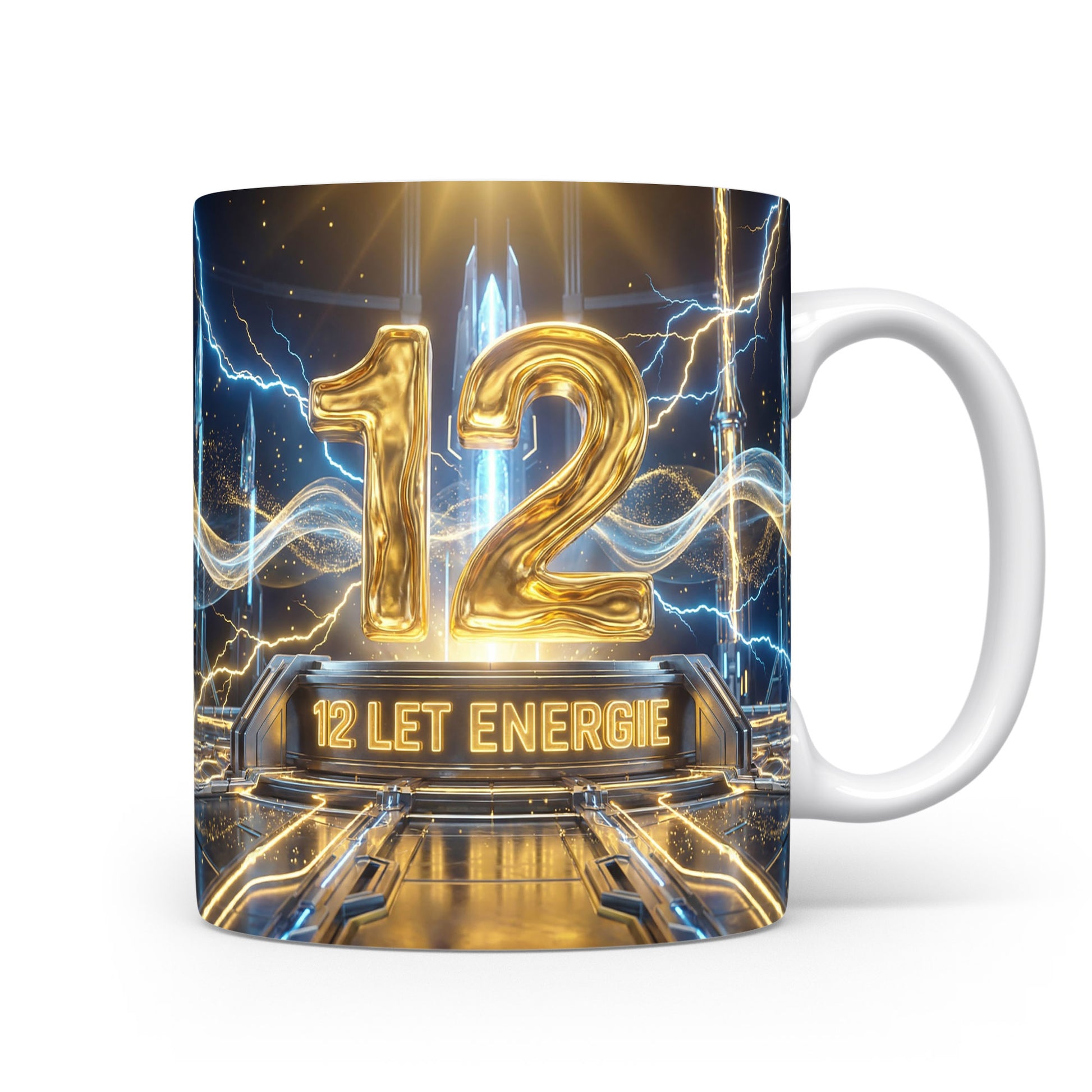 Hrnček s nápisem 12 LET ENERGIE