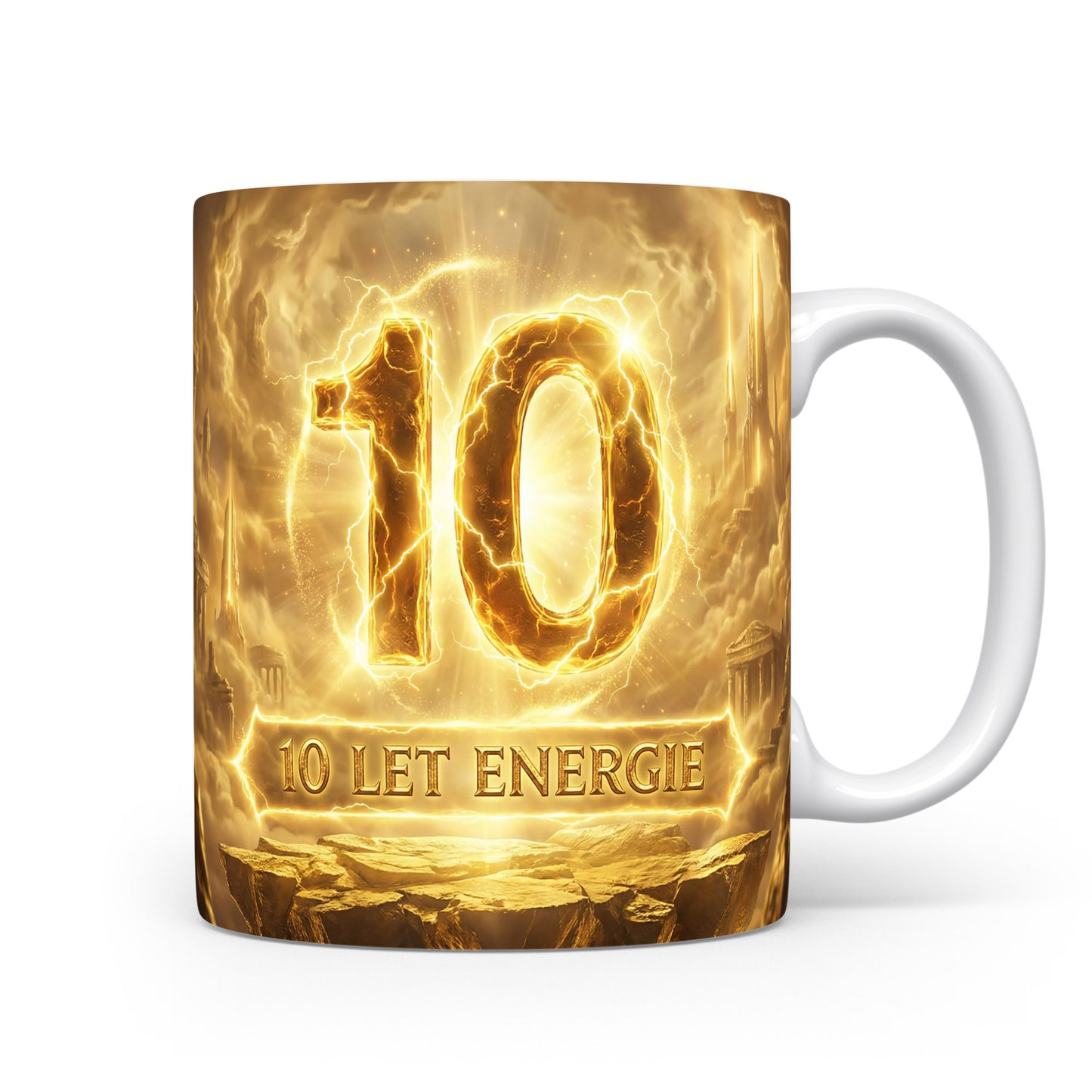 Hrnček s nápisem 10 LET ENERGIE