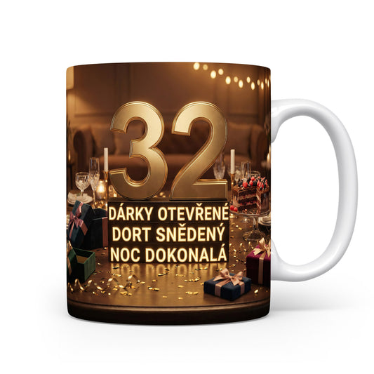 Narozeninový hrnek s číslem 32
