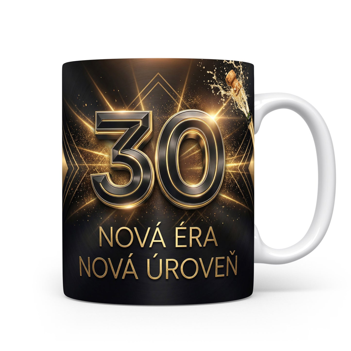 Hrnček s nápisem Nová éra, nová úroveň