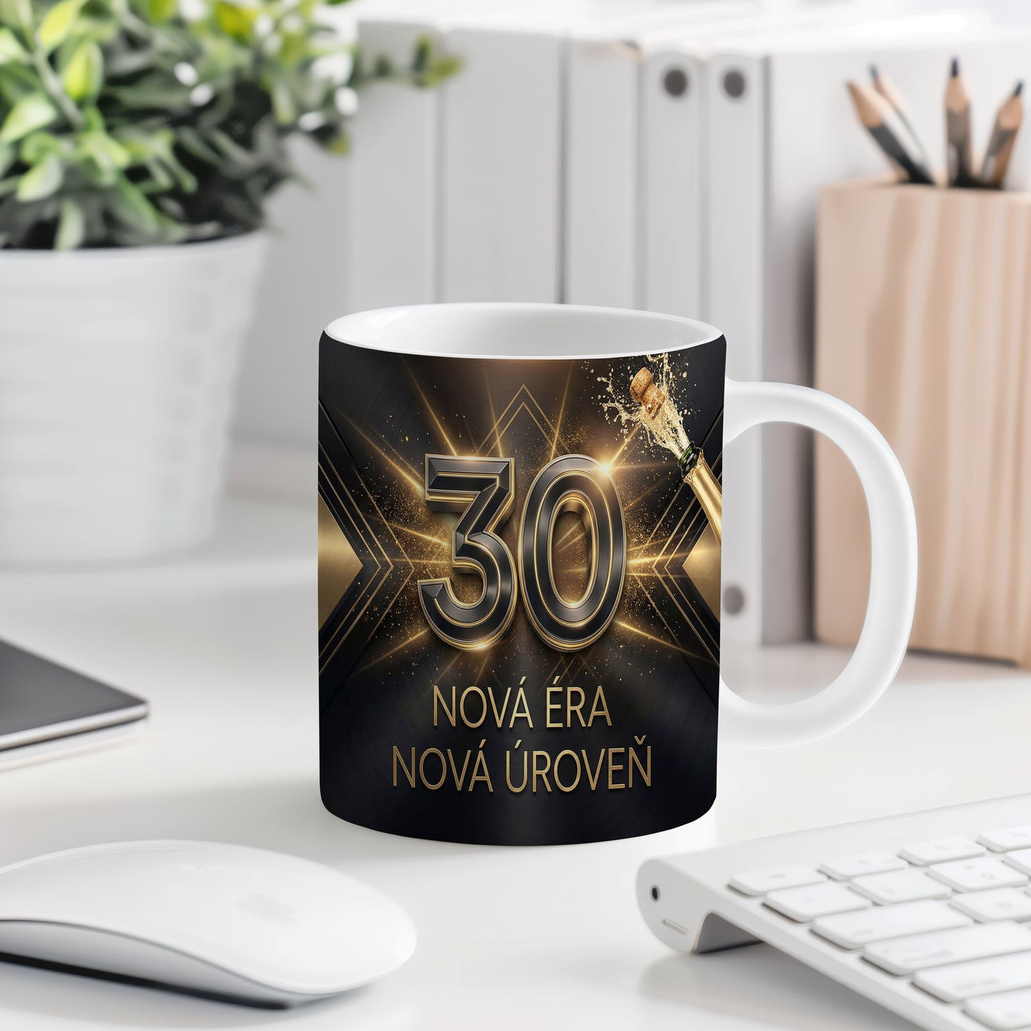 Narozeninový hrnek 30 let – NOVÁ ÉRA NOVÁ ÚROVEŇ