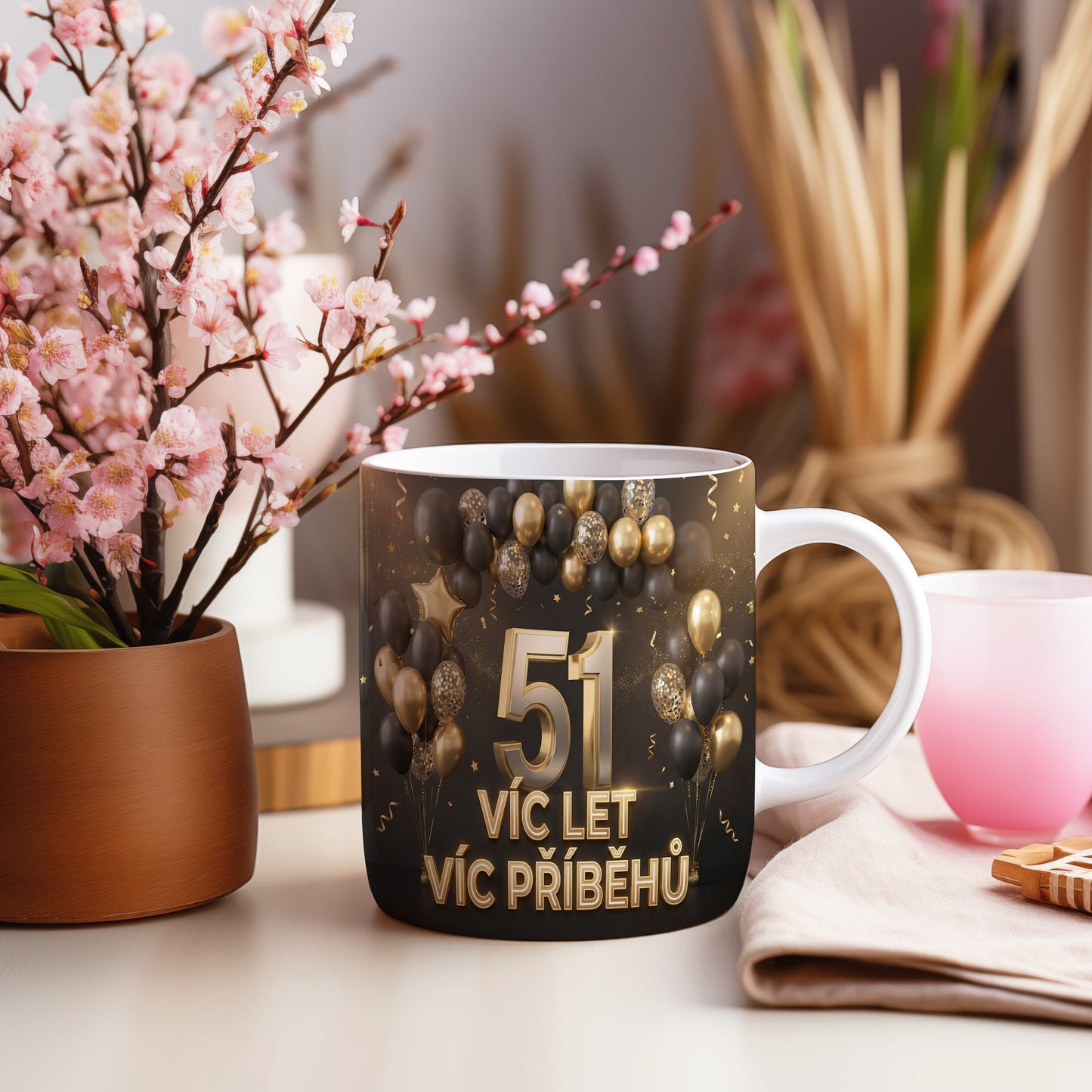 Narozeninový hrnek 51 let – VÍC LET VÍC PŘÍBĚHŮ