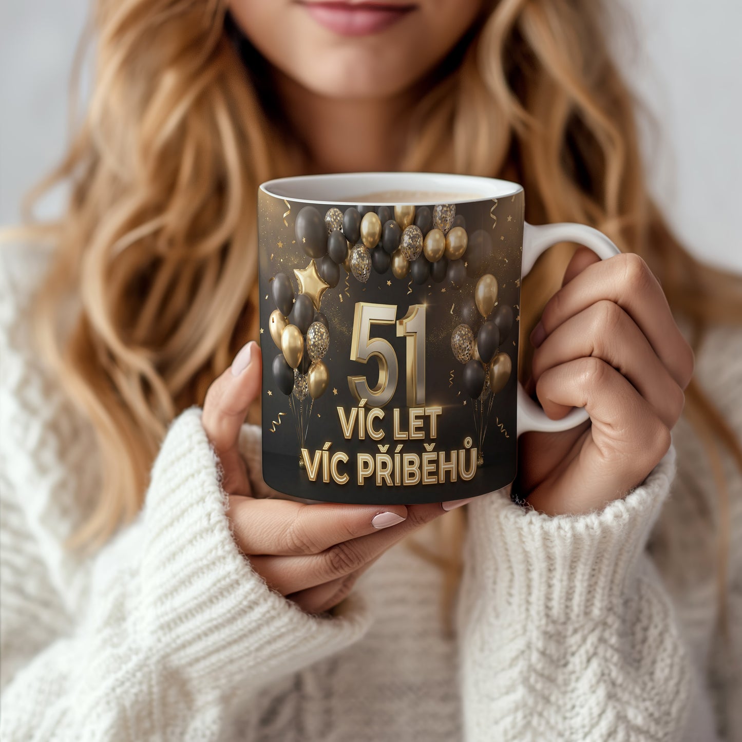 Narozeninový hrnek 51 let – VÍC LET VÍC PŘÍBĚHŮ