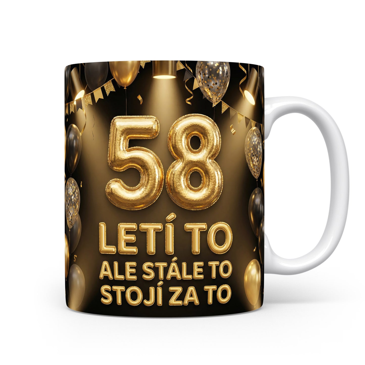 Narozeninový hrnek s číslem 58 a hláškou