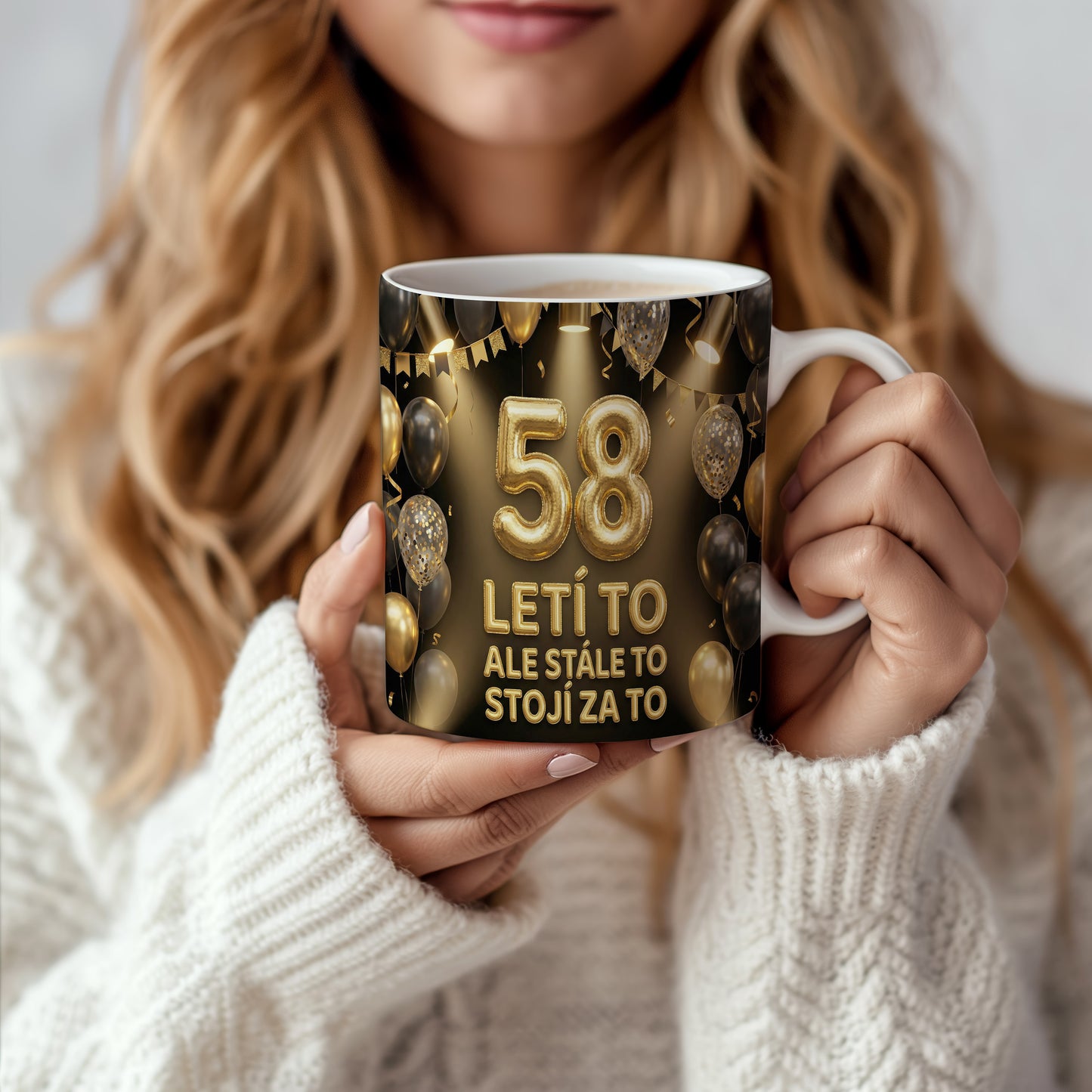 Narozeninový hrnek 58 let – LETÍ TO ALE STÁLE TO STOJÍ ZA TO