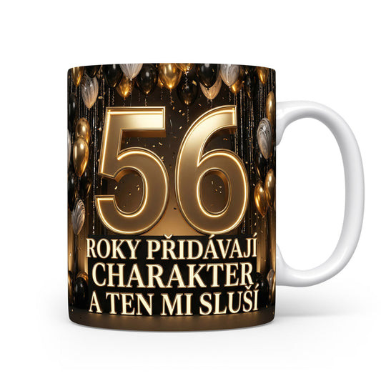 Narozeninový hrnek s číslem 56