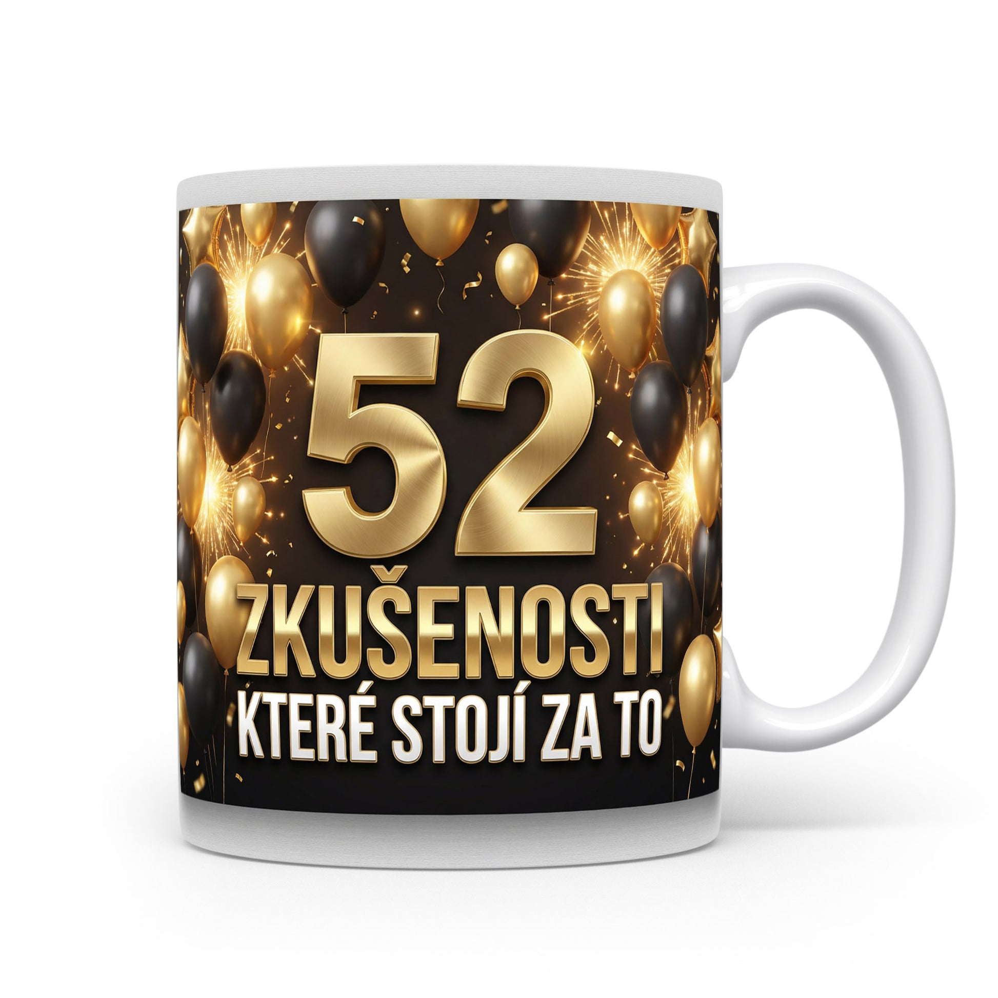 Narozeninový hrnek s věkem 52