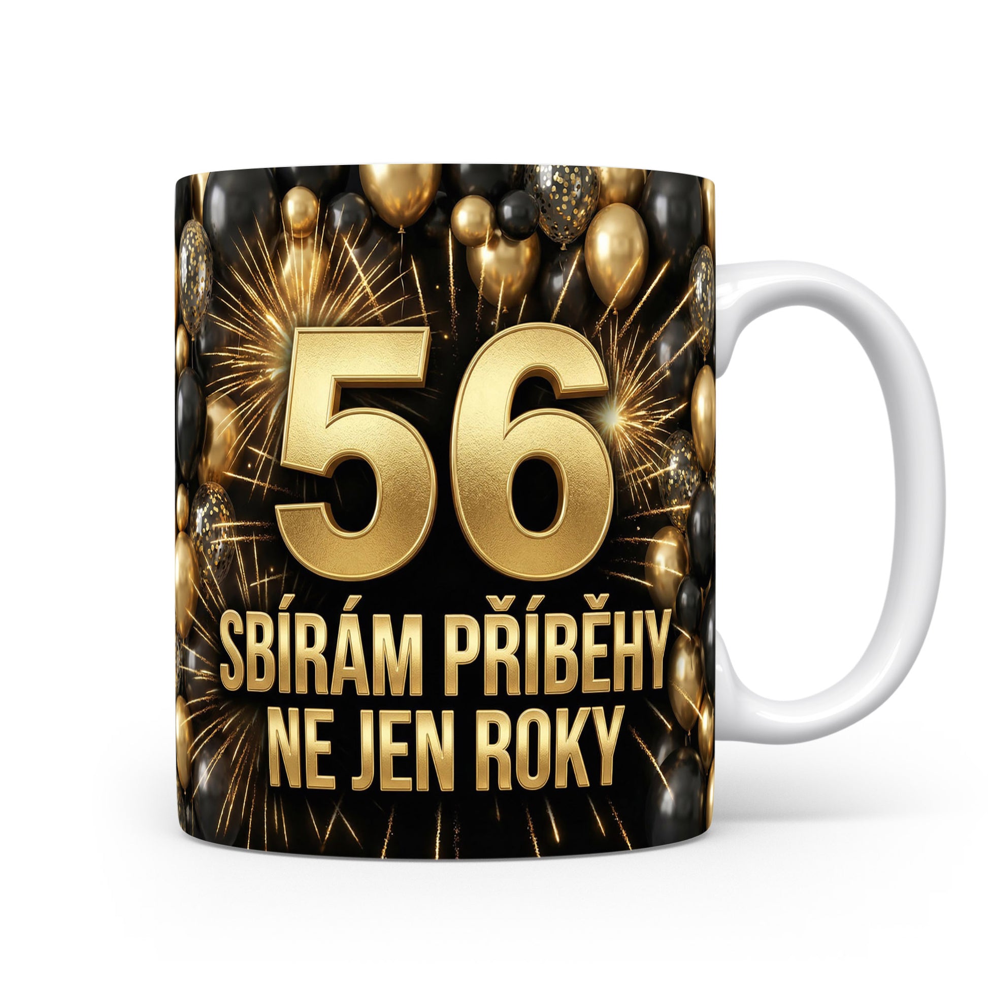 Narozeninový hrnek s věkem 56