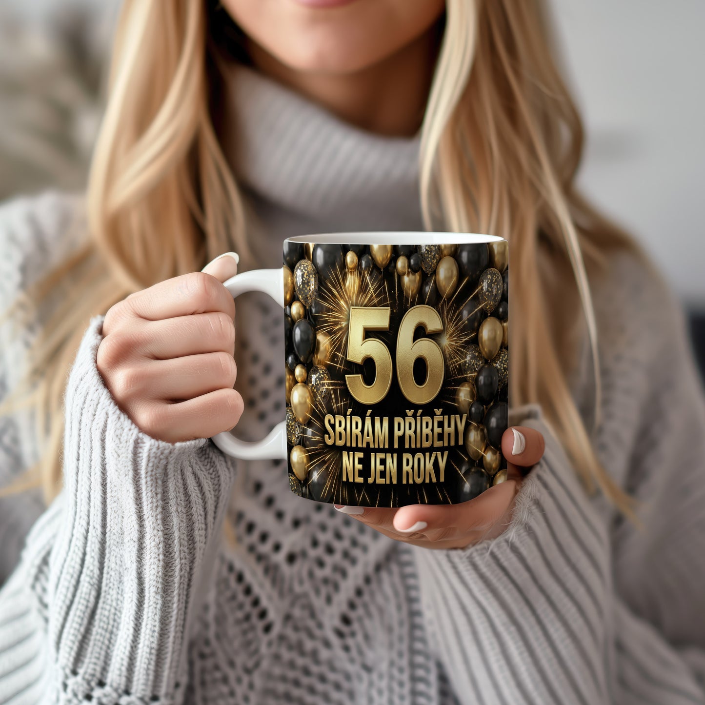 Narozeninový hrnek 56 let – SBÍRÁM PŘÍBĚHY NE JEN ROKY