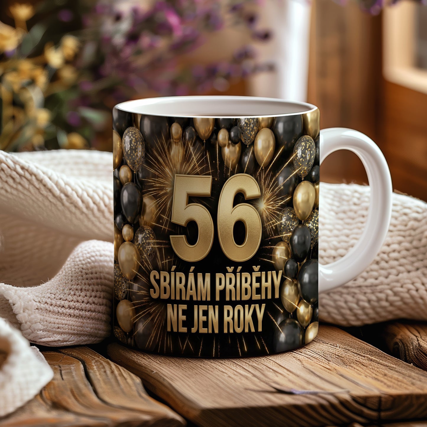 Narozeninový hrnek 56 let – SBÍRÁM PŘÍBĚHY NE JEN ROKY