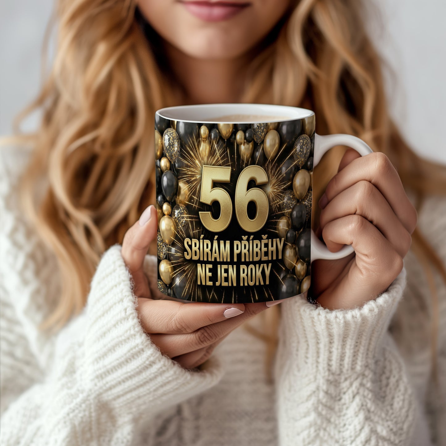Narozeninový hrnek 56 let – SBÍRÁM PŘÍBĚHY NE JEN ROKY